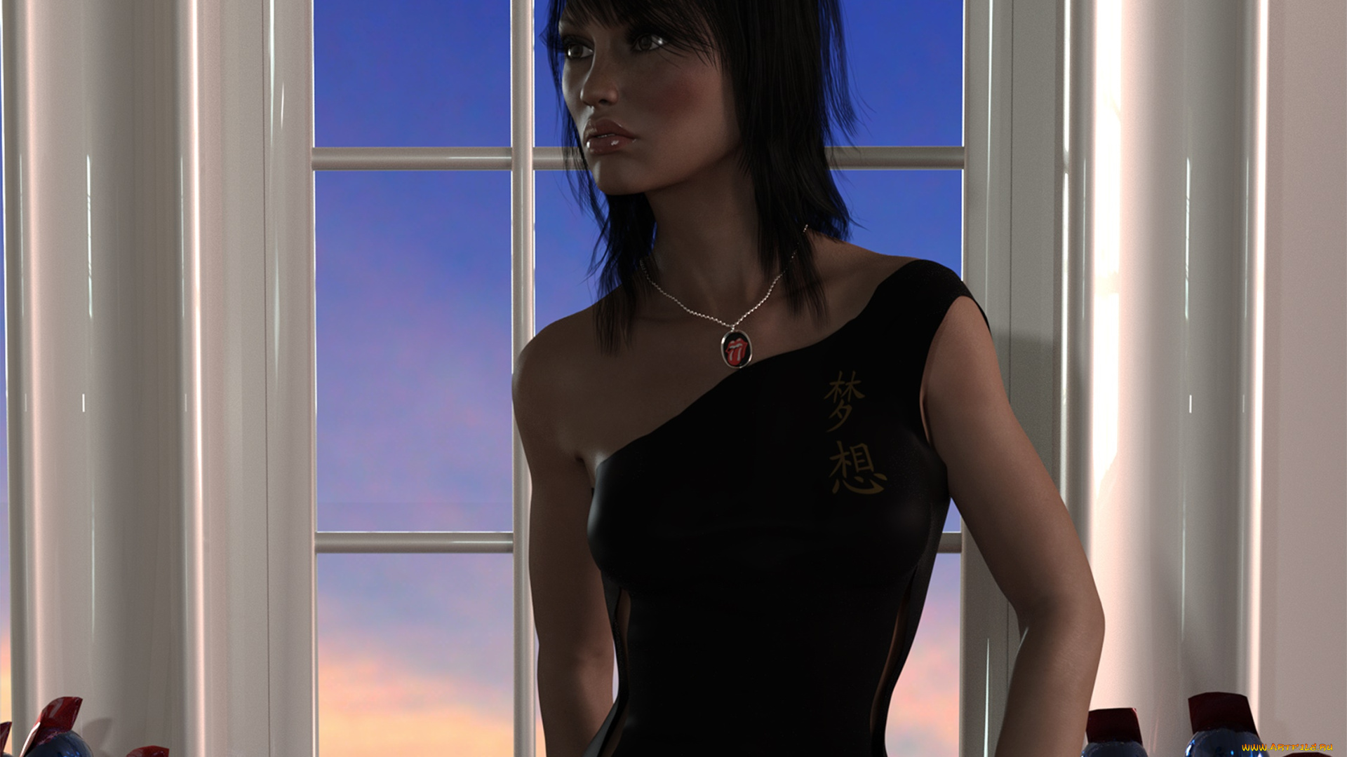 3д, графика, люди, , people, фон, взгляд, девушка