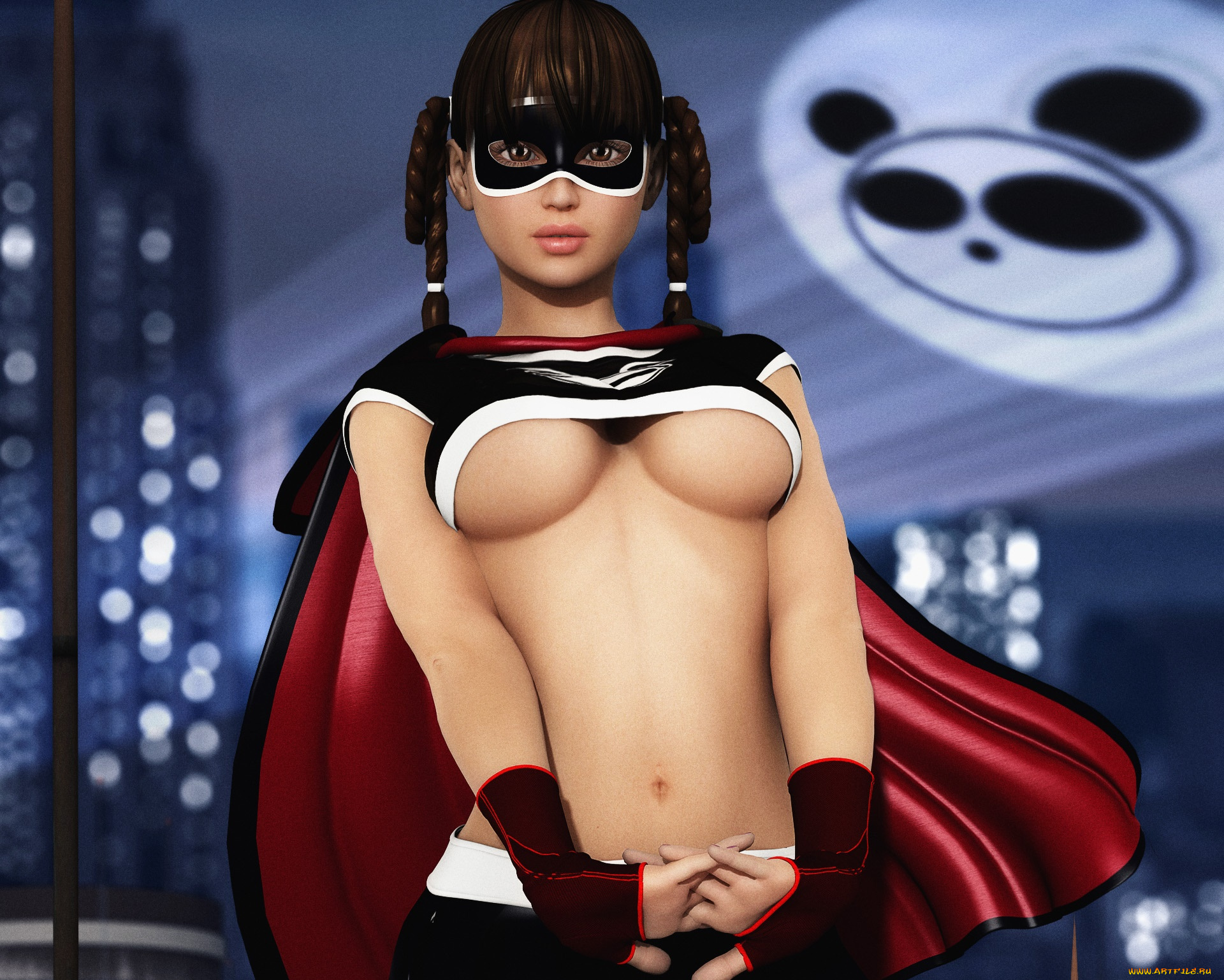 3д, графика, фантазия, , fantasy, девушка, фон, взгляд