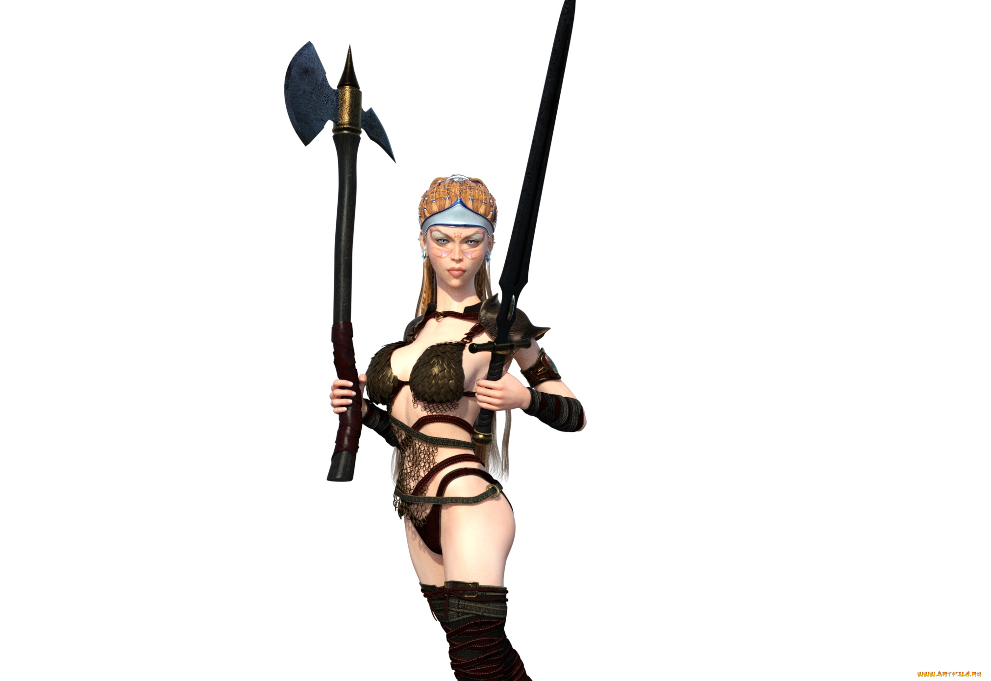 3д, графика, амазонки, , amazon, девушка, взгляд, фон