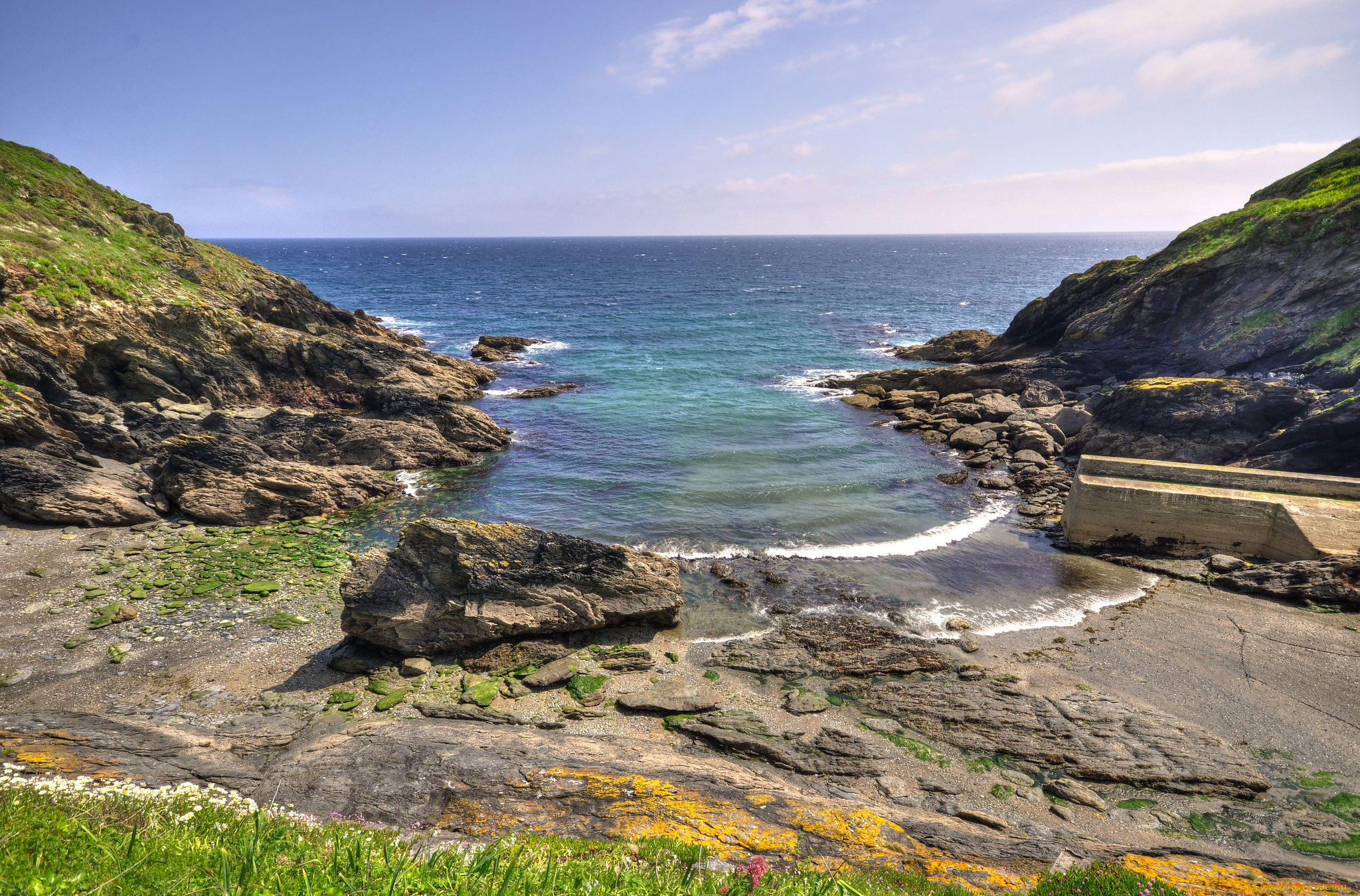 природа, побережье, море, берег