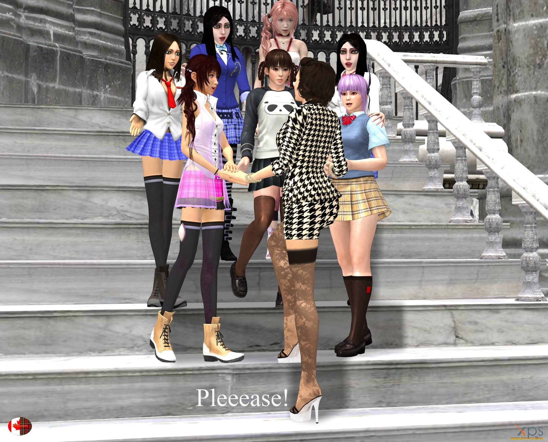 3д, графика, фантазия, , fantasy, взгляд, девушки, фон