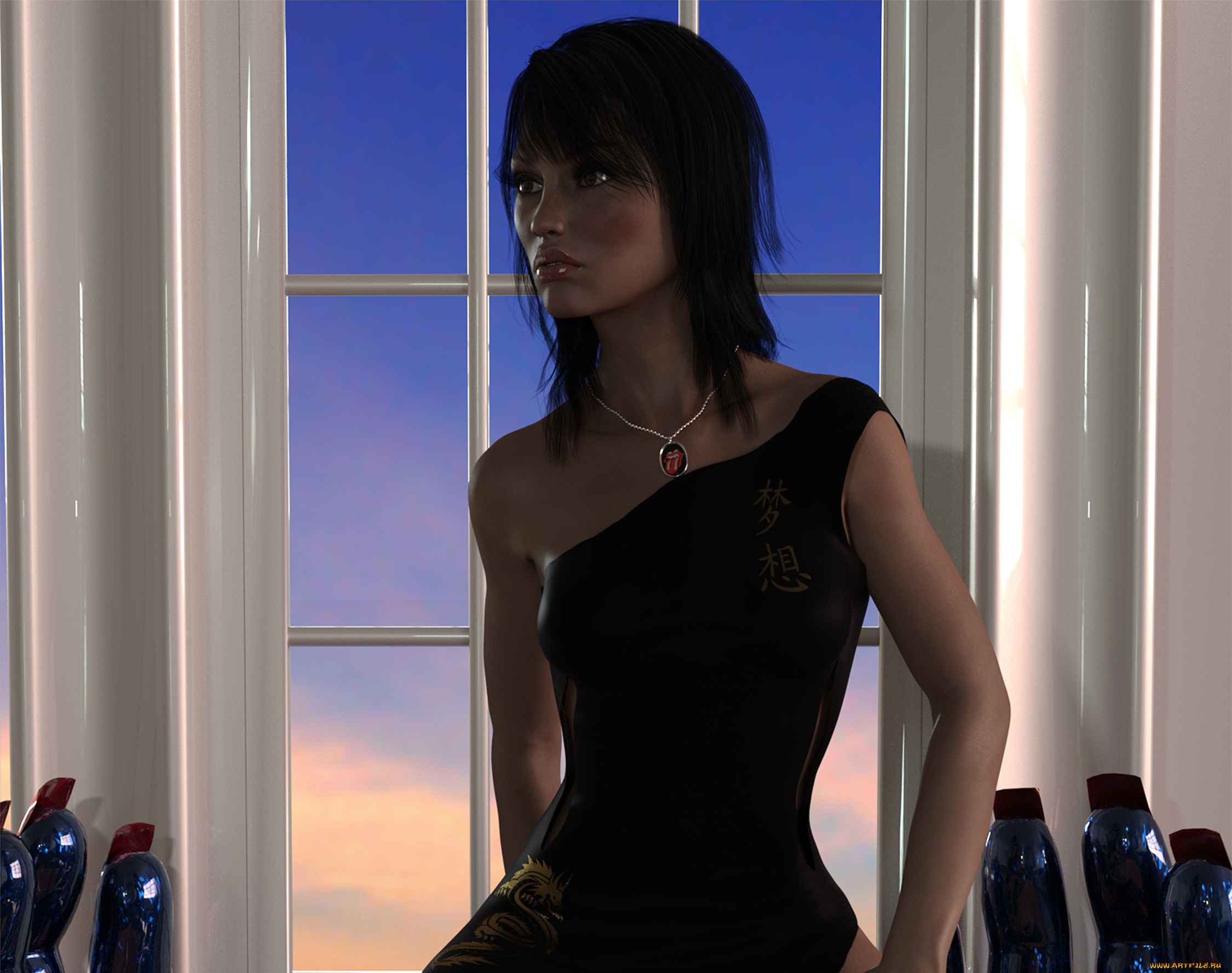 3д, графика, люди, , people, фон, взгляд, девушка