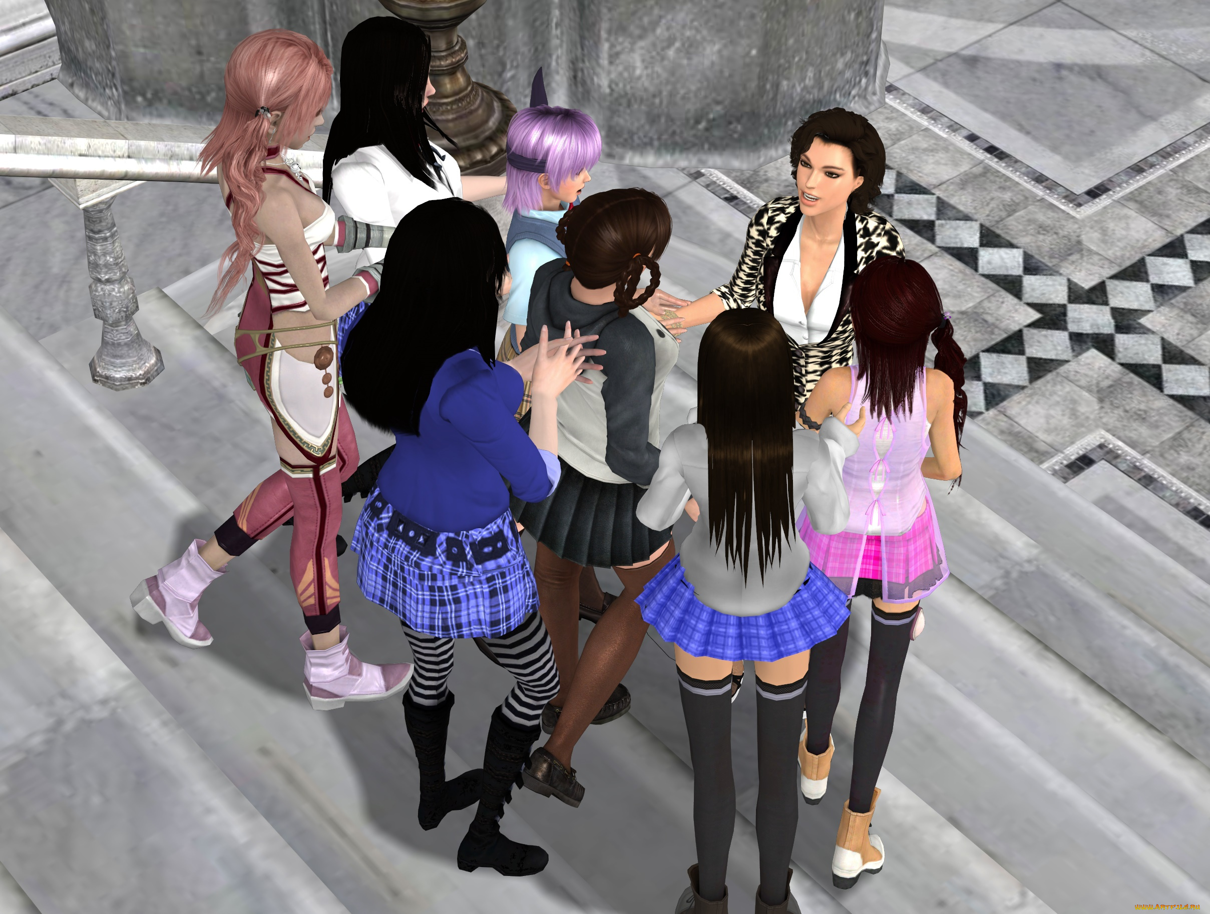 3д, графика, фантазия, , fantasy, фон, взгляд, девушки