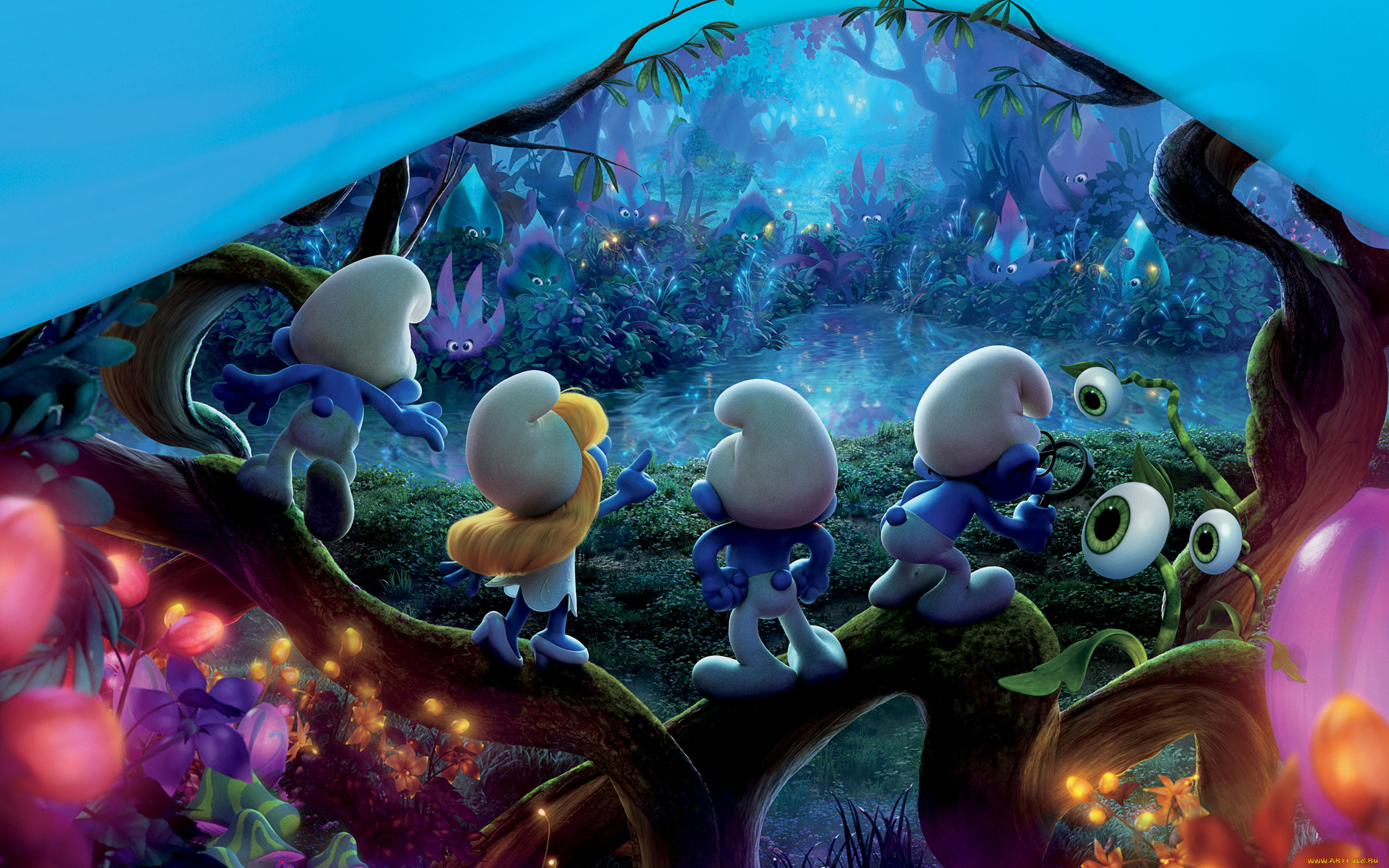 мультфильмы, smurfs, , the, lost, village, the, lost, village