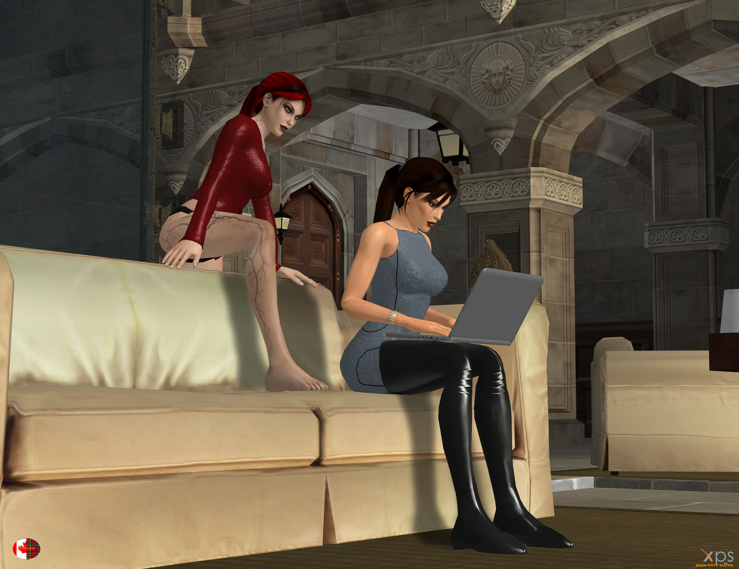 3д, графика, фантазия, , fantasy, взгляд, девушки, фон