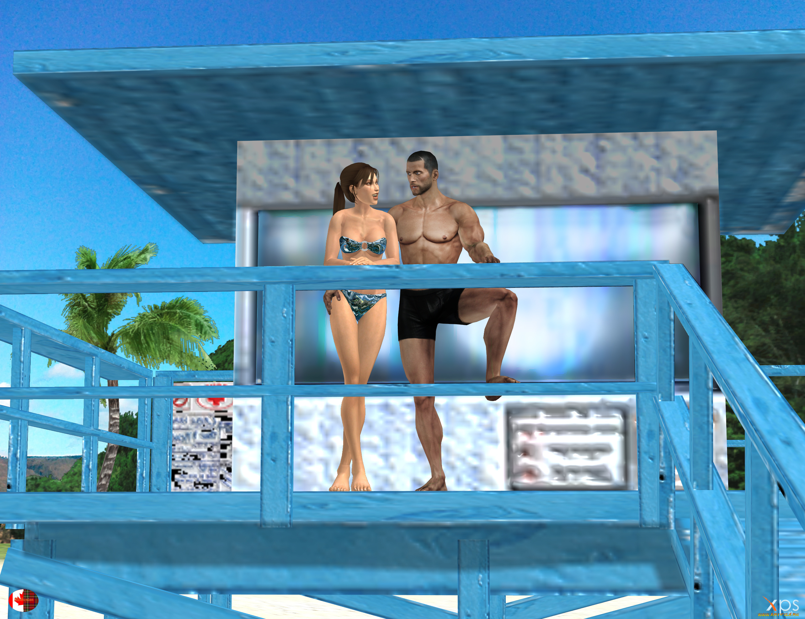 3д, графика, люди, , people, мужчина, фон, девушка, взгляд