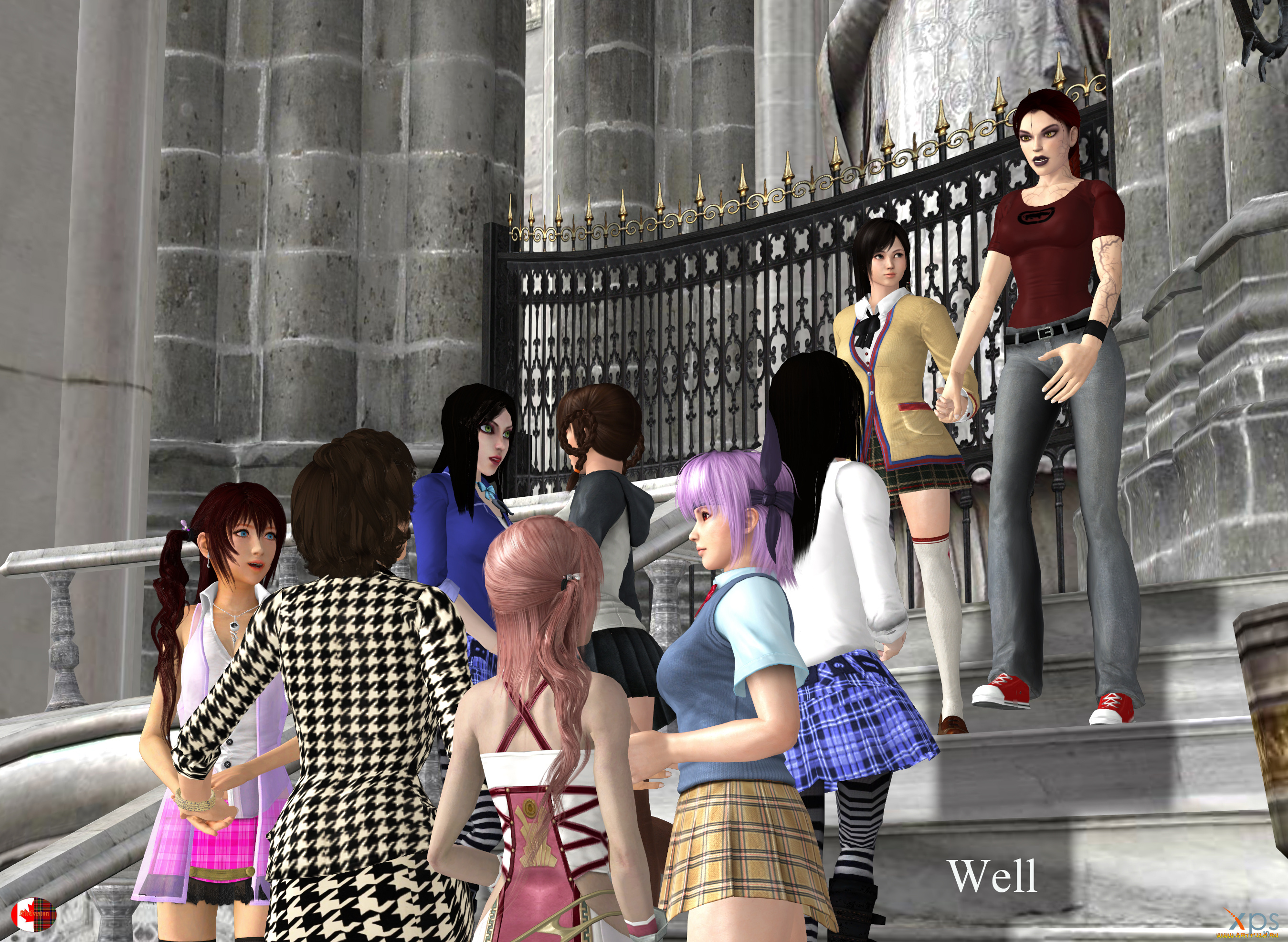 3д, графика, фантазия, , fantasy, фон, взгляд, девушки