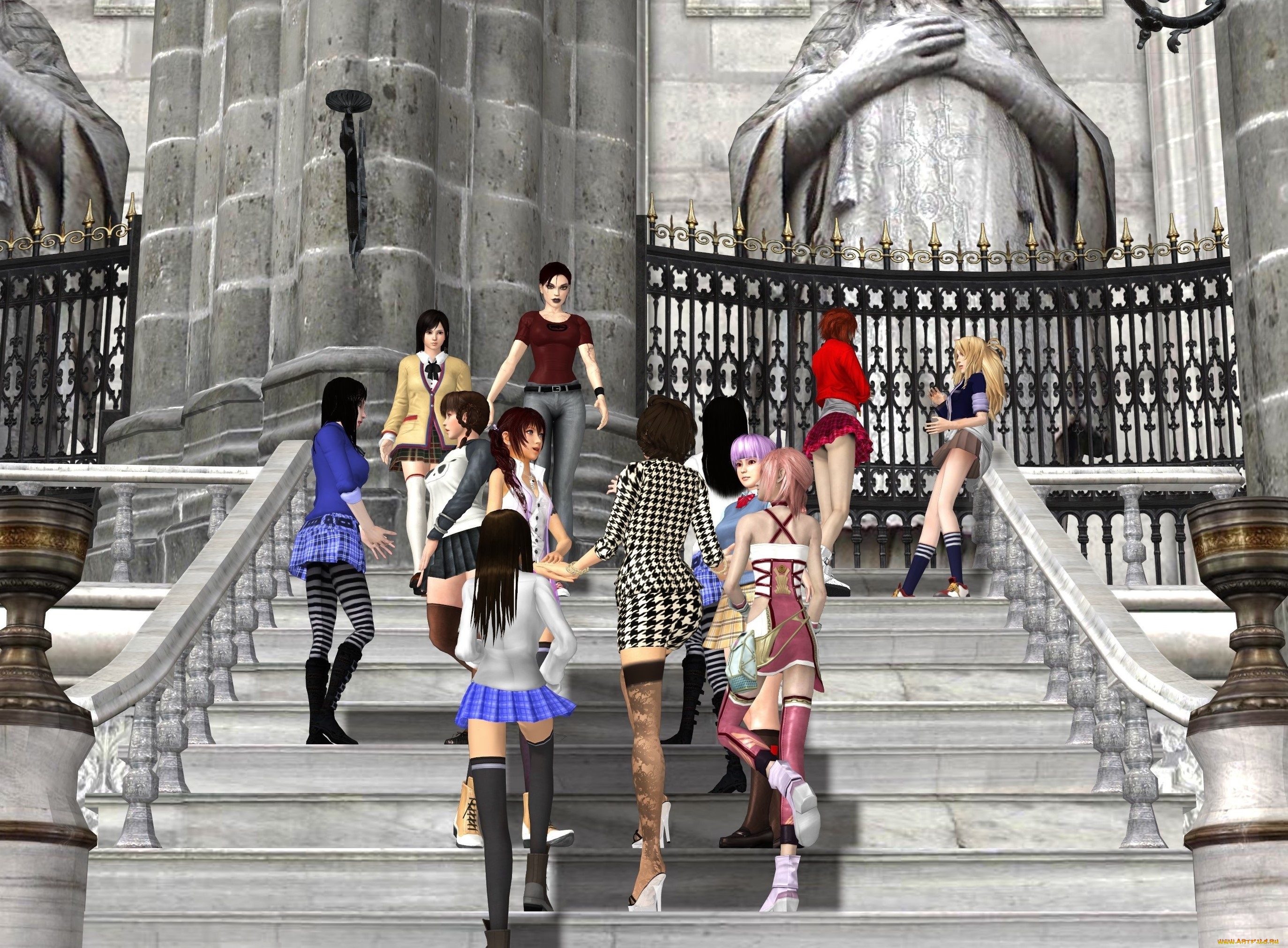 3д, графика, фантазия, , fantasy, фон, взгляд, девушки