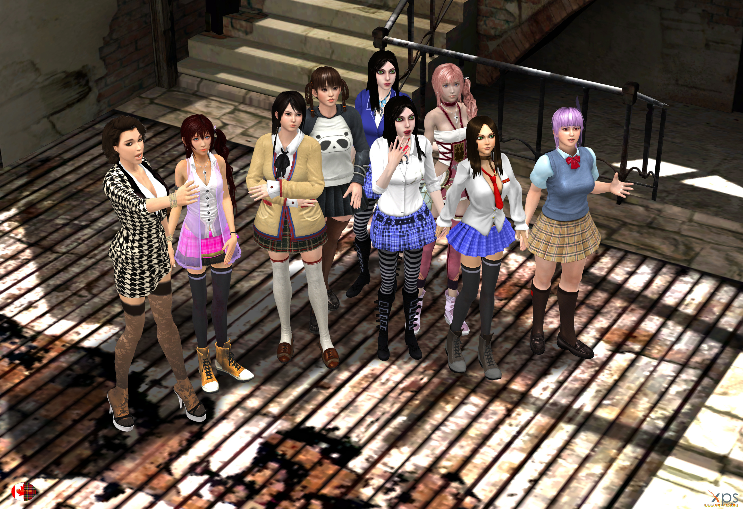 3д, графика, фантазия, , fantasy, фон, девушки, взгляд