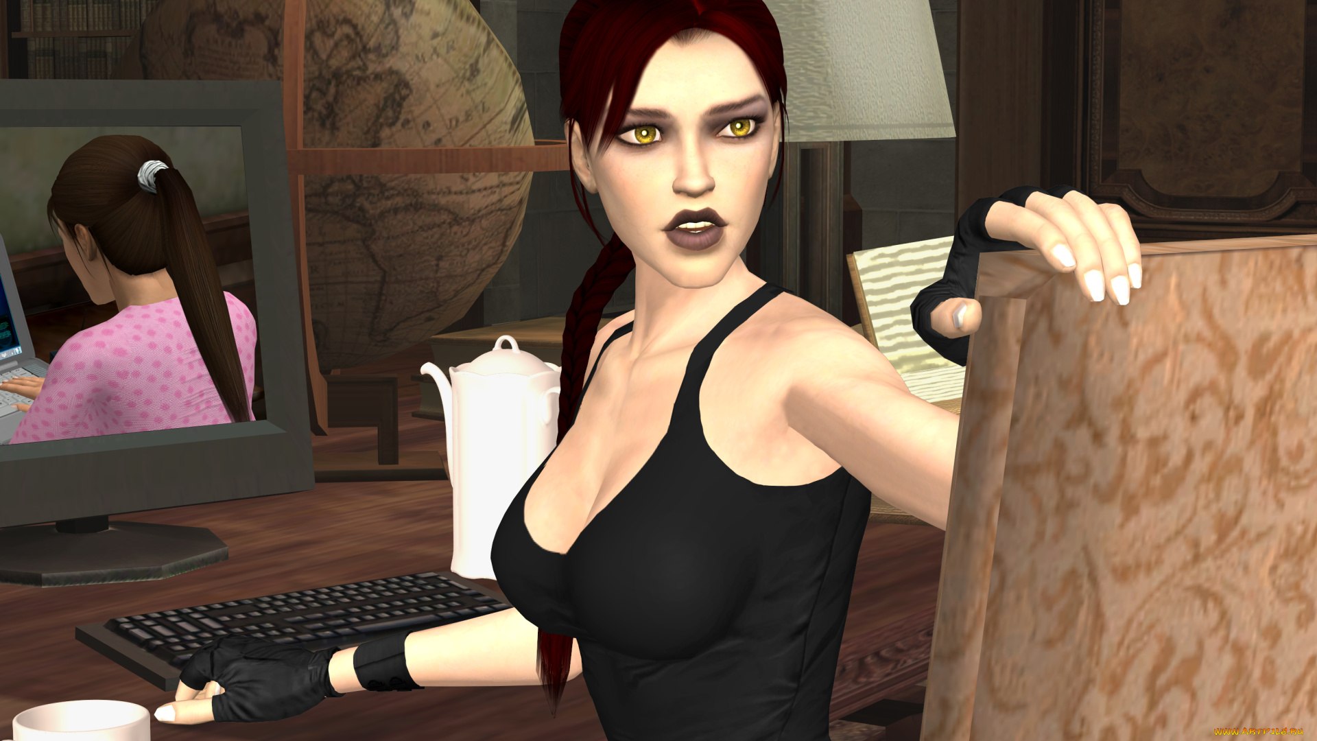 3д, графика, люди, , people, фон, взгляд, девушка