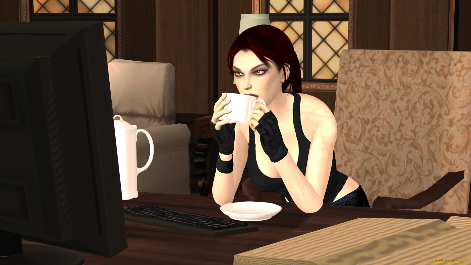 3д, графика, люди, , people, фон, взгляд, девушка