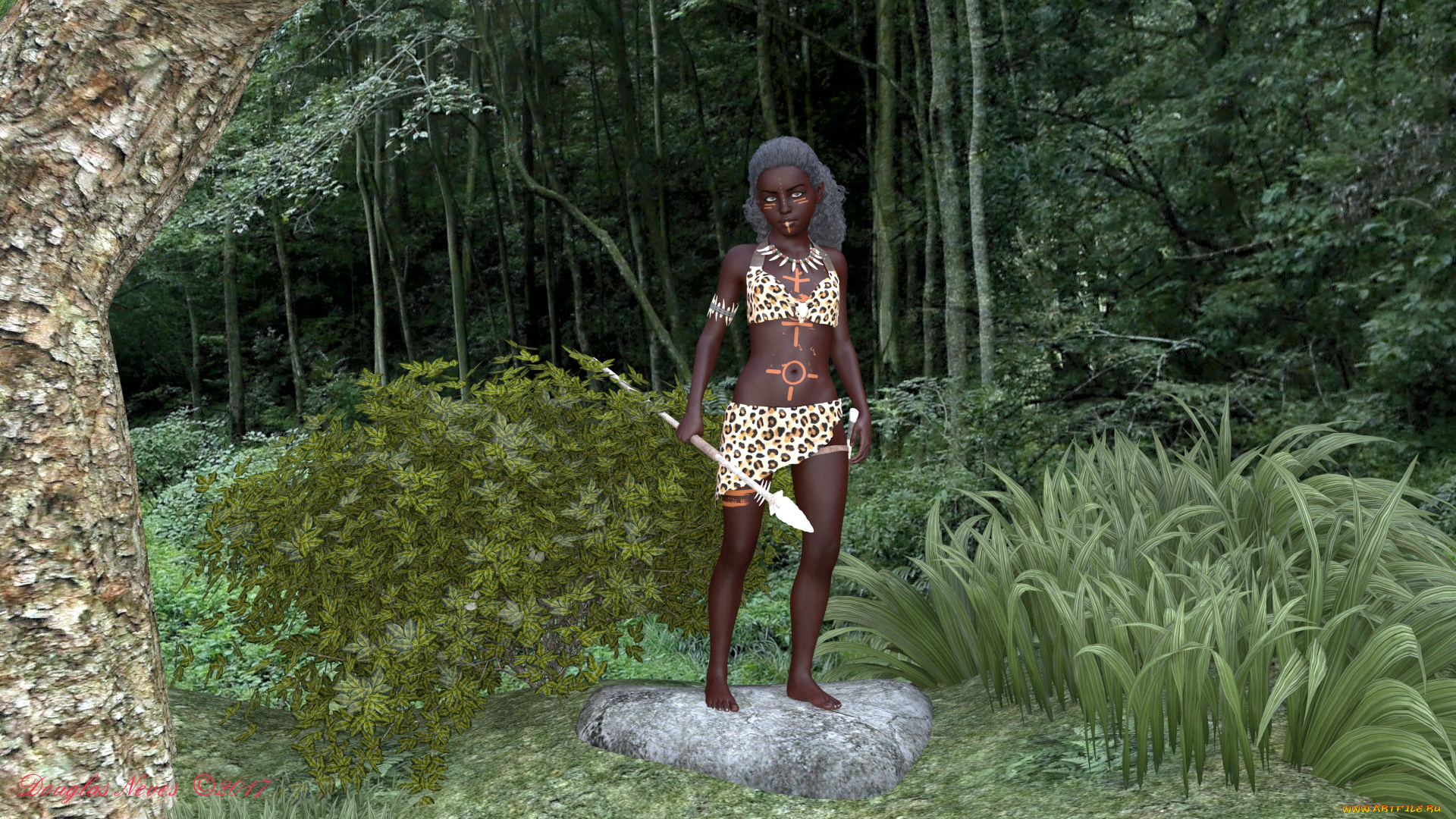 3д, графика, люди, , people, фон, взгляд, эльфийка