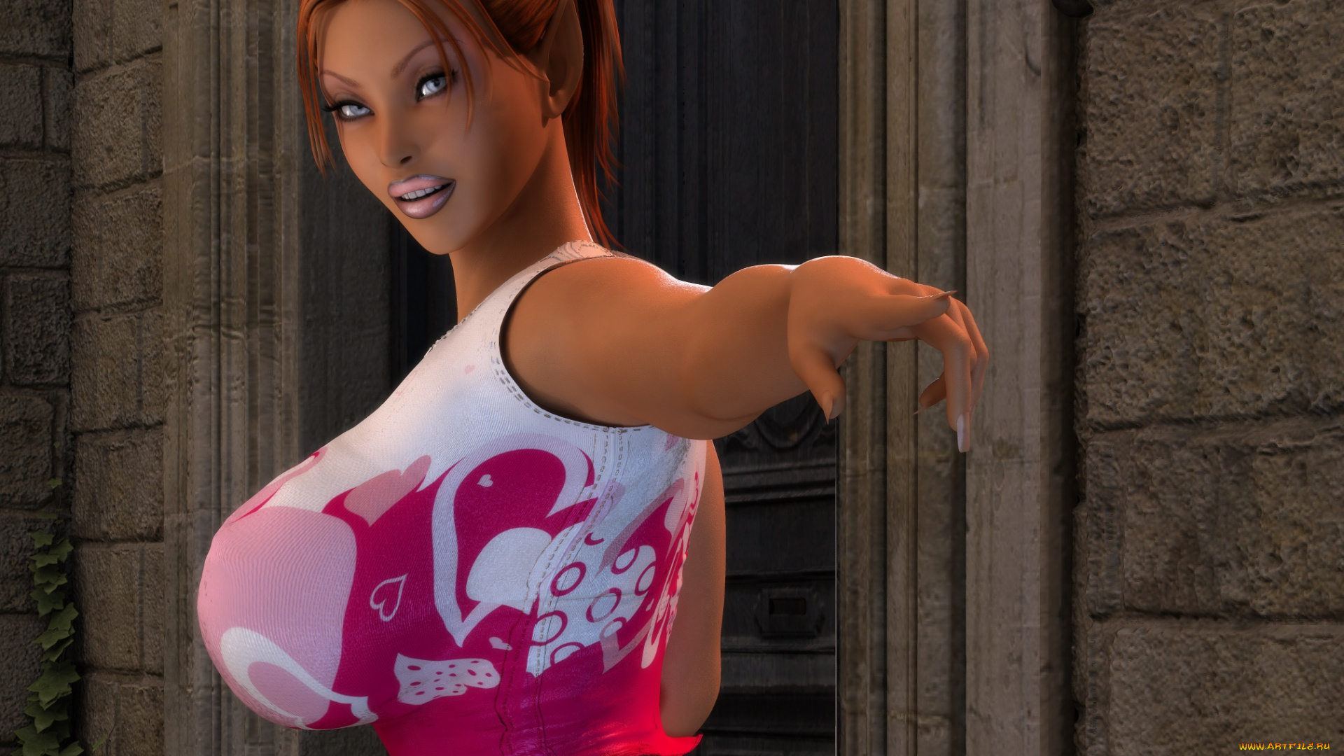 3д, графика, люди, , people, взгляд, девушка, фон