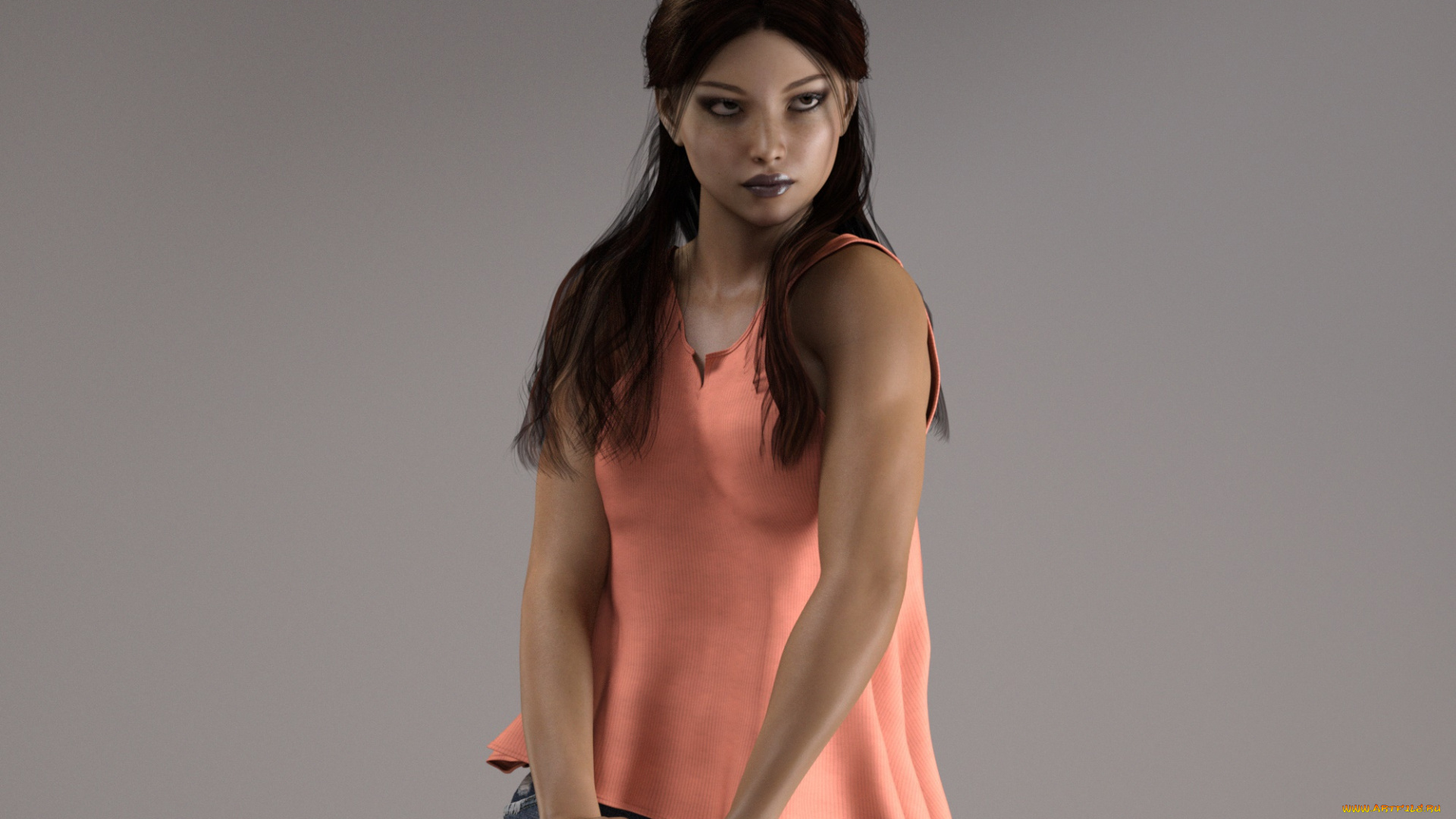 3д, графика, люди, , people, взгляд, девушка, фон