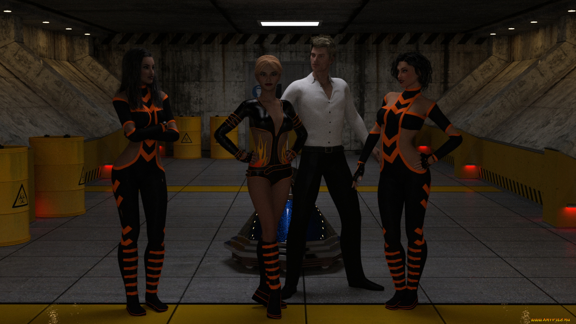 3д, графика, люди, , people, взгляд, парень, фон, девушки