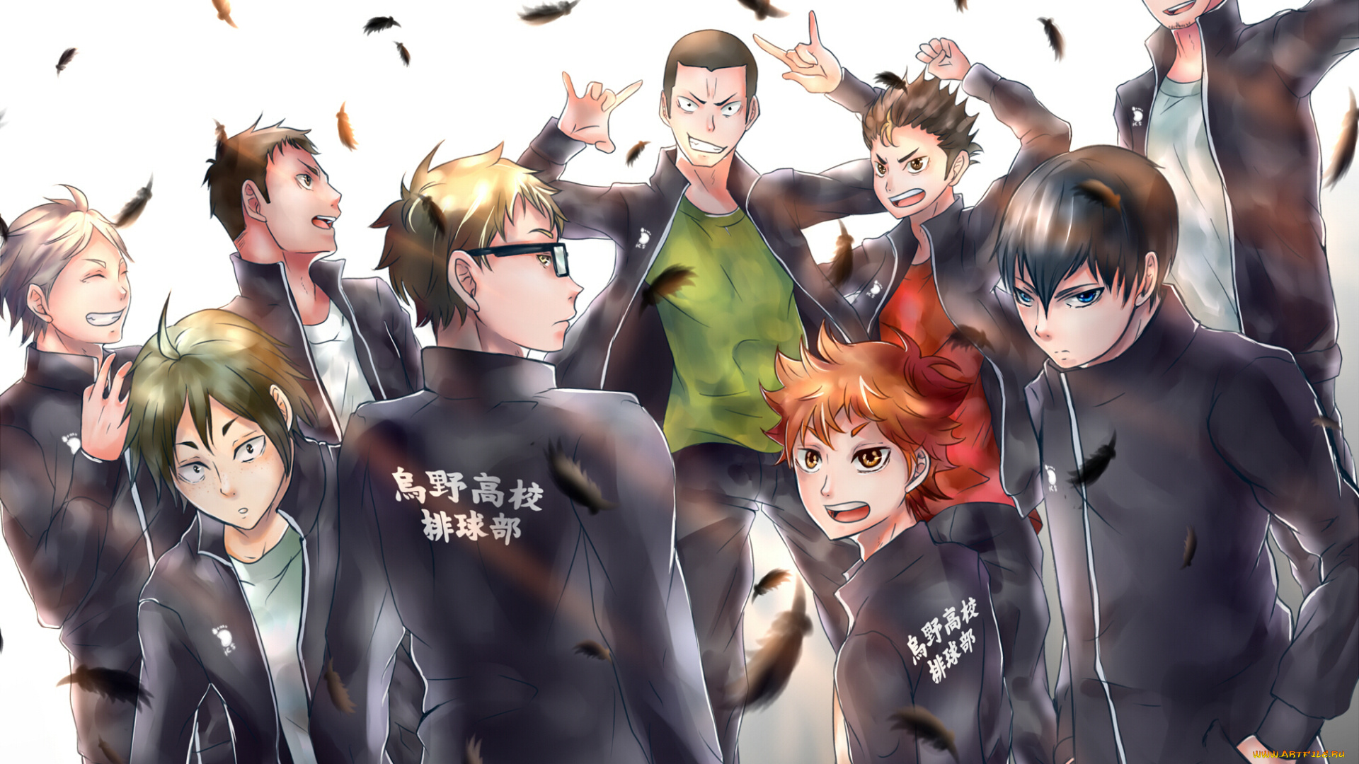 аниме, haikyuu, карасуно