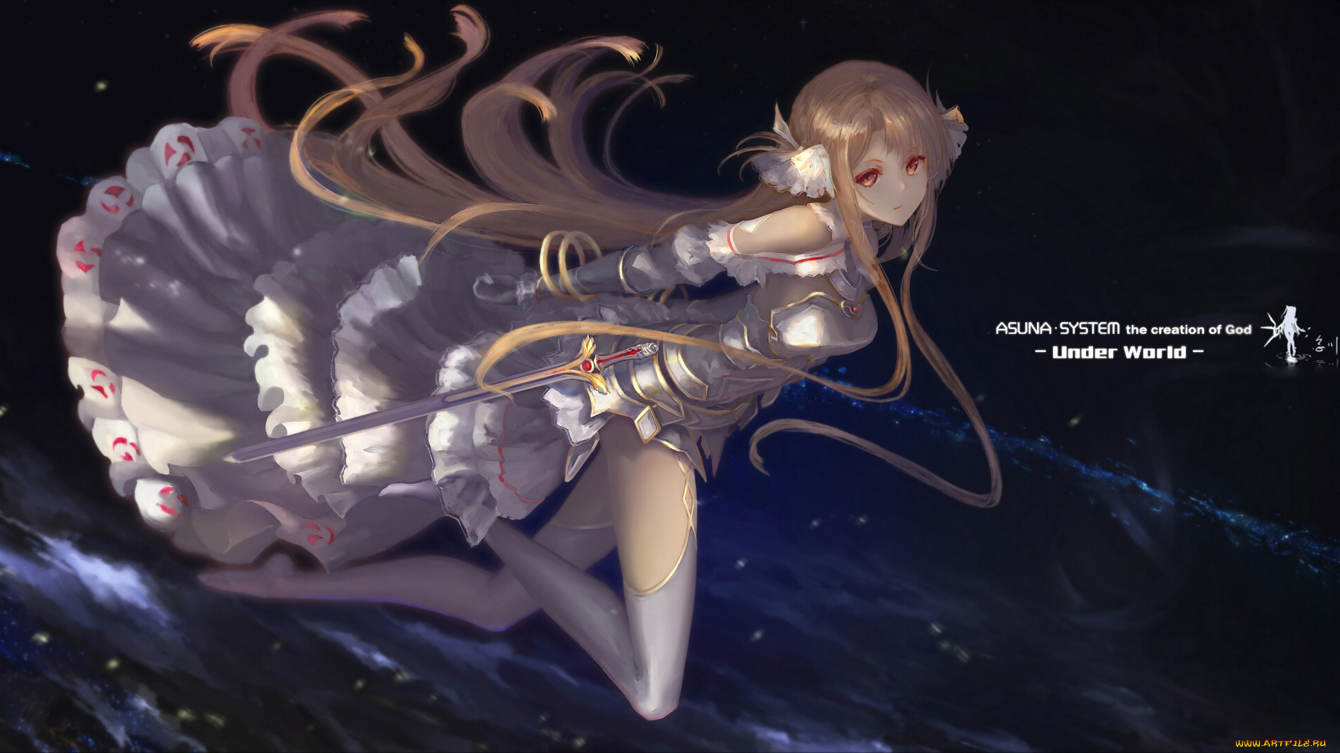 аниме, sword, art, online, девушка