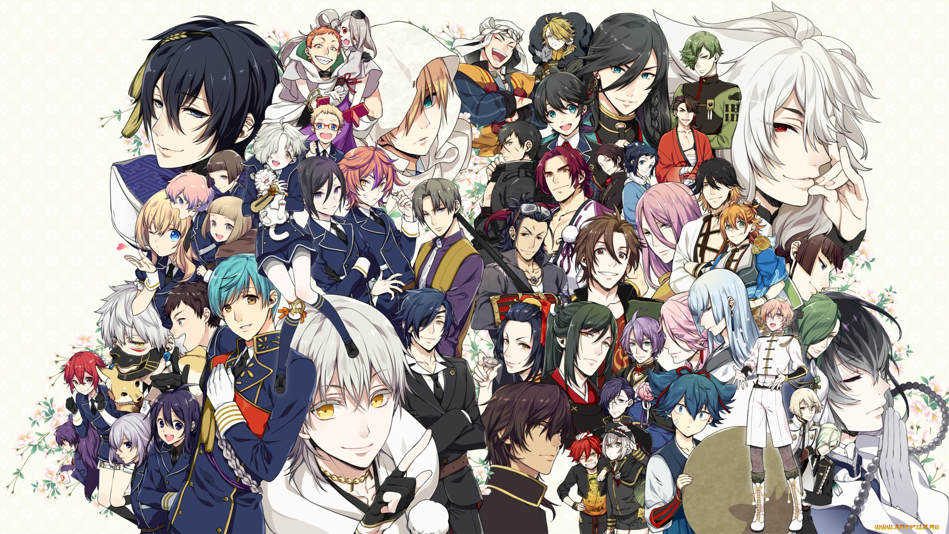 аниме, touken, ranbu, танец, мечей