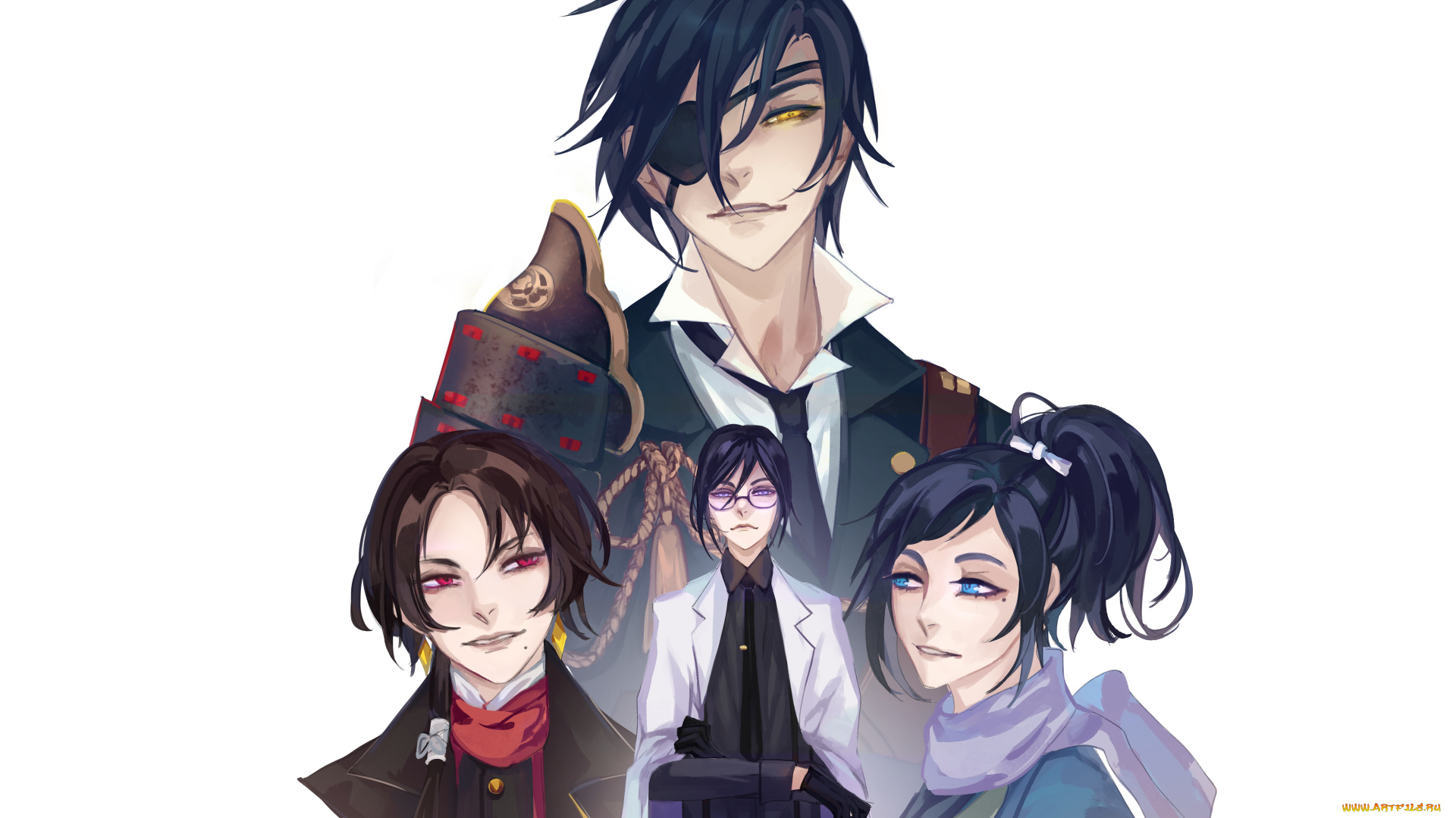 аниме, touken, ranbu, танец, мечей