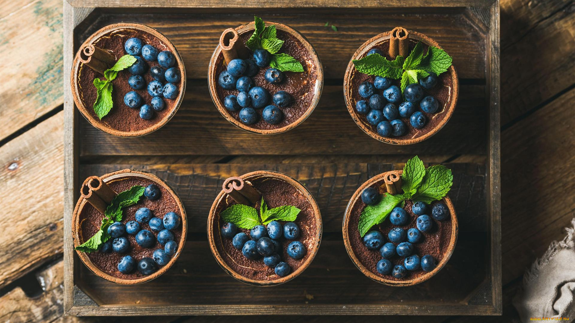 еда, мороженое, , десерты, черника, ягоды, какао, маскарпоне, мята