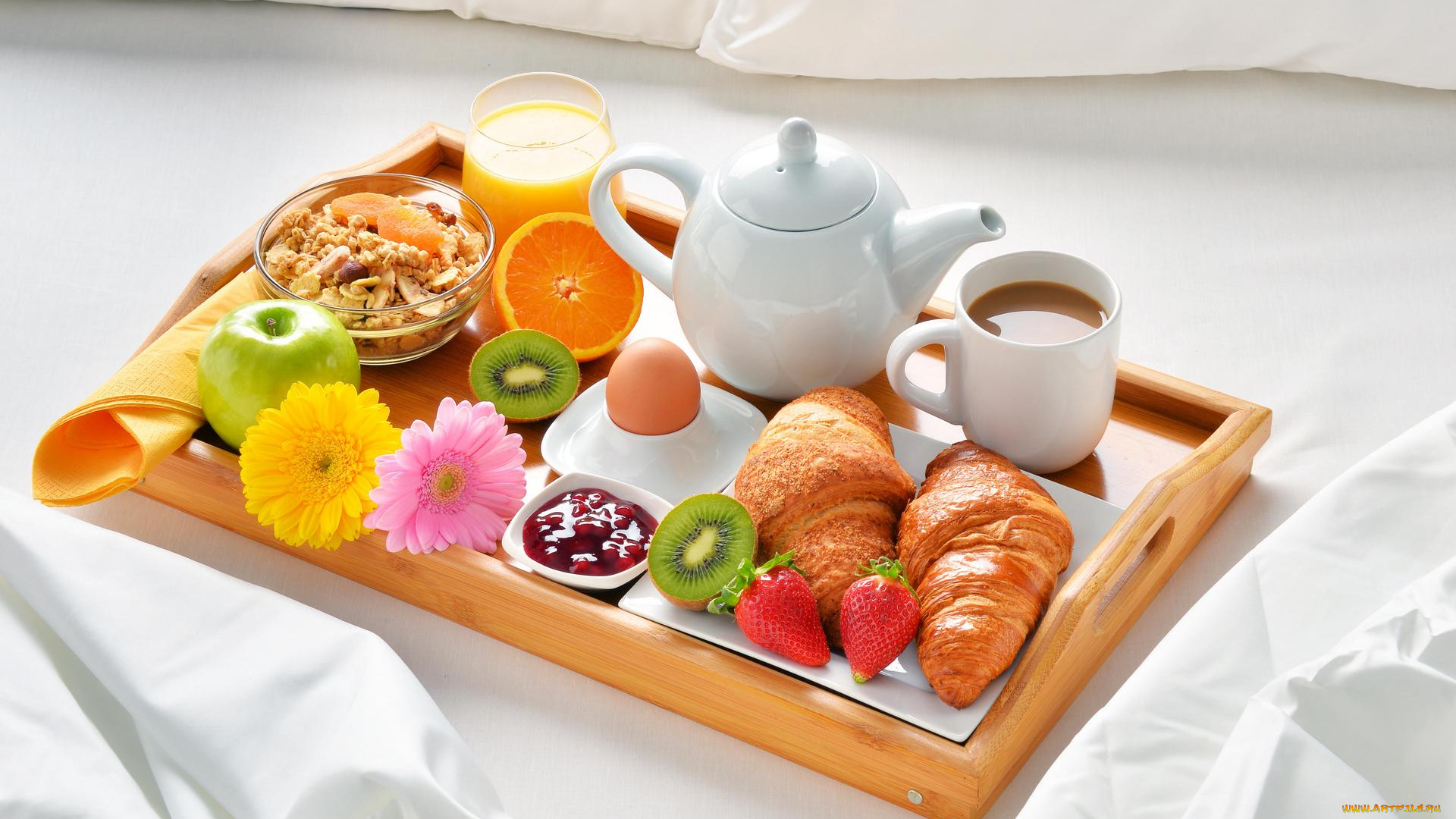 еда, натюрморт, ягоды, фрукты, кофе, завтрак