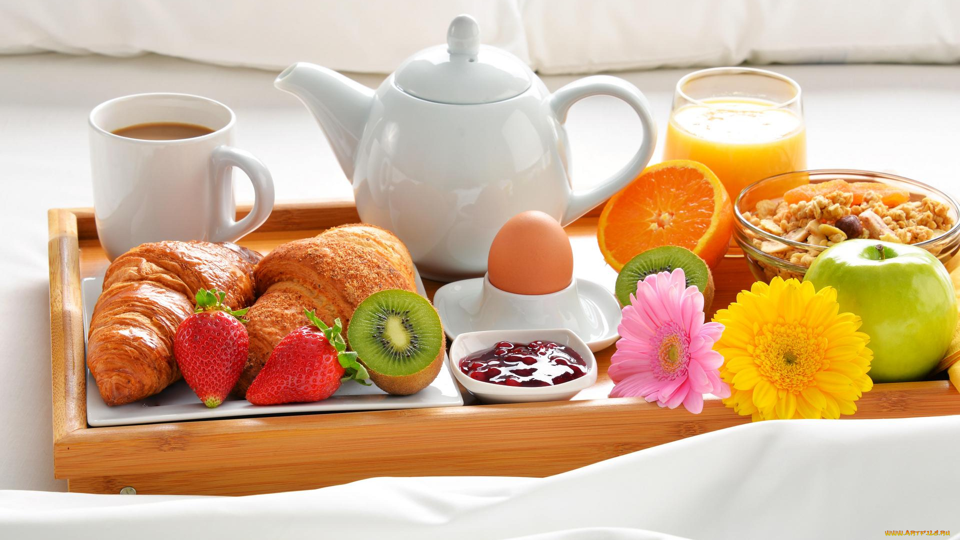 еда, натюрморт, ягоды, фрукты, кофе, завтрак