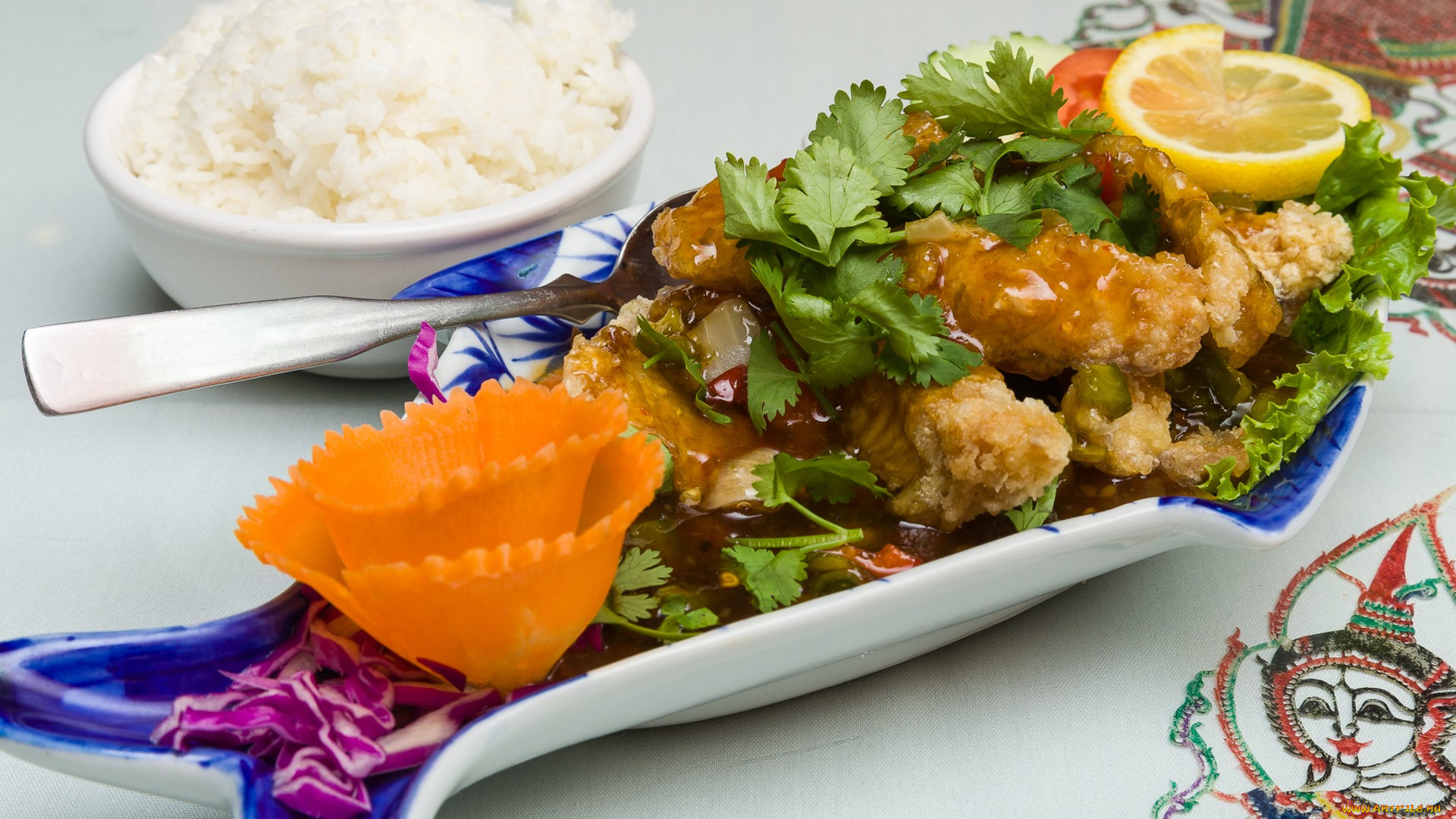 еда, рыбные, блюда, , с, морепродуктами, снедь