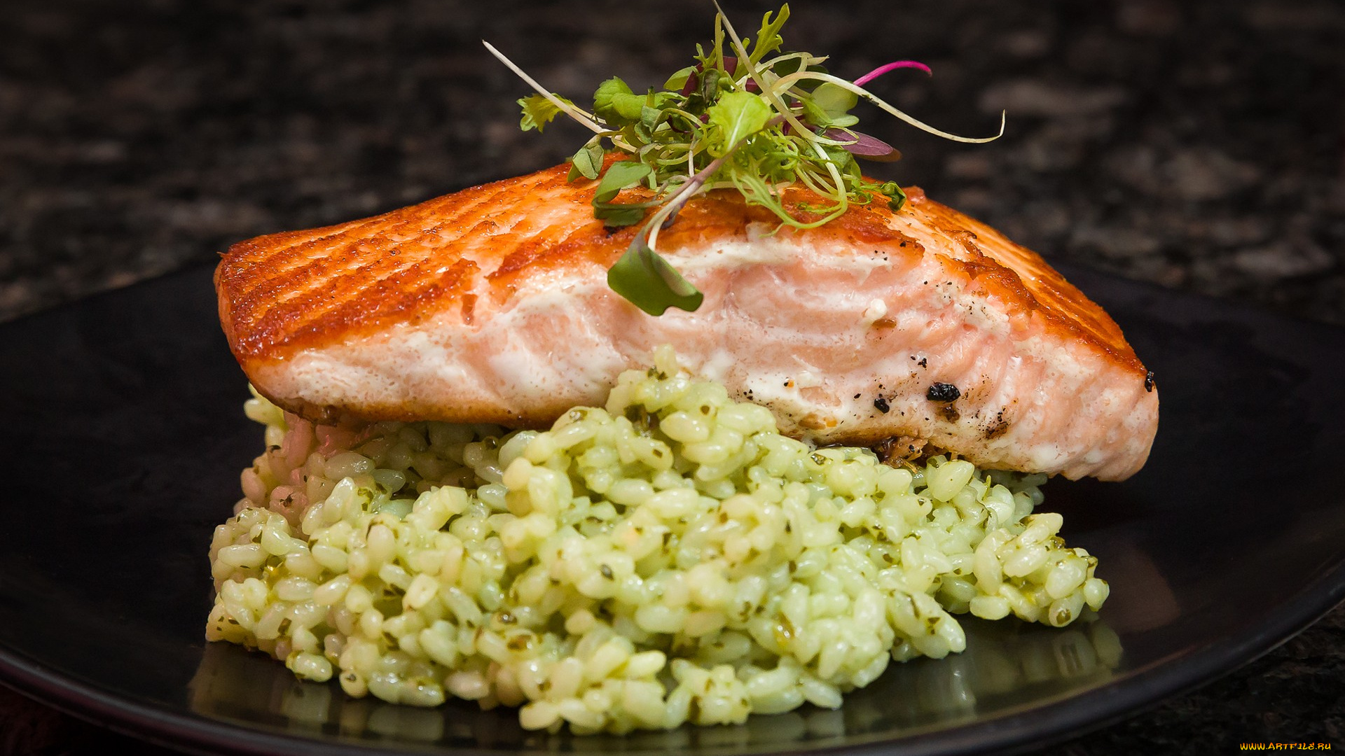 еда, рыбные, блюда, , с, морепродуктами, снедь