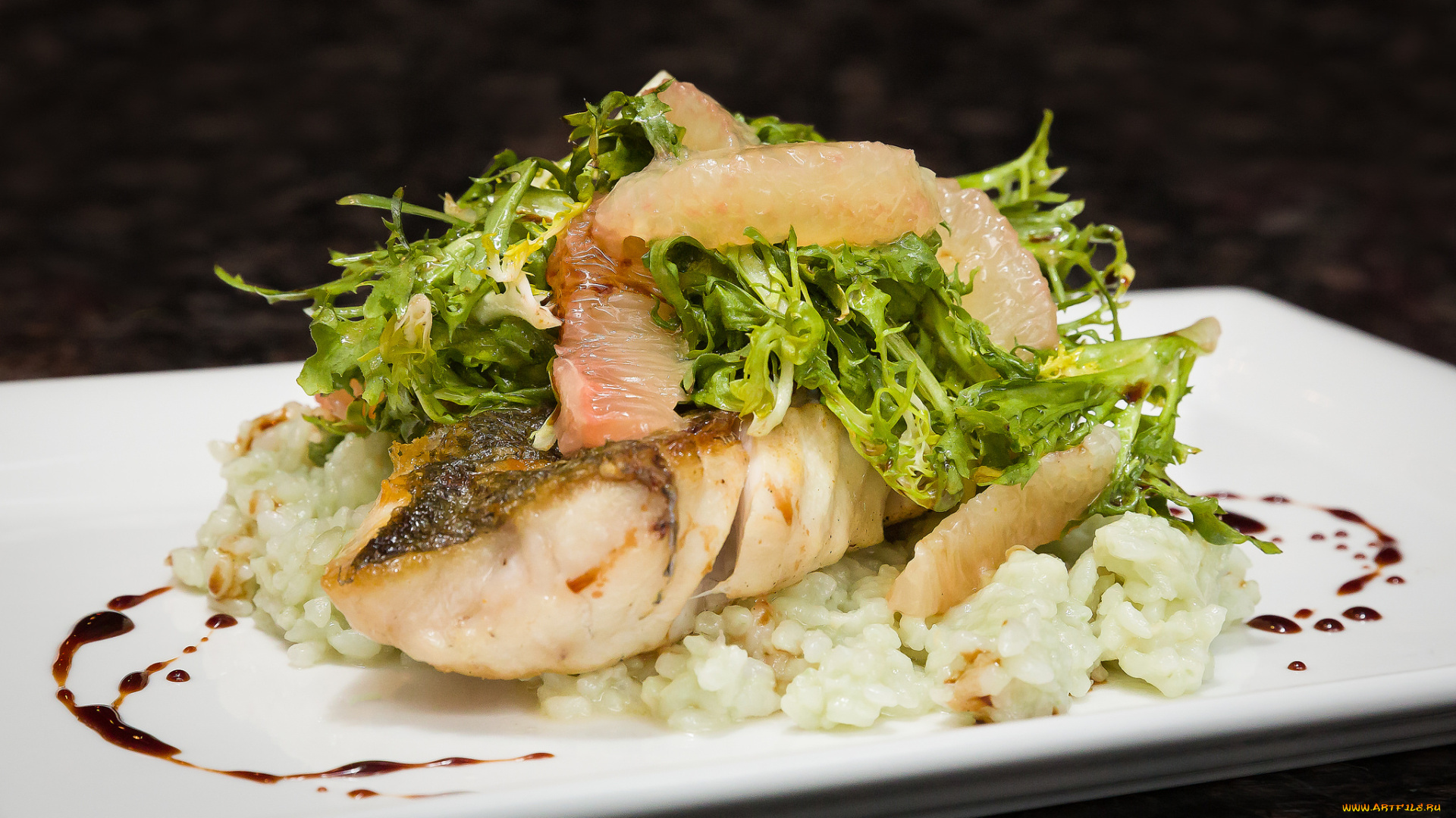 еда, рыбные, блюда, , с, морепродуктами, снедь