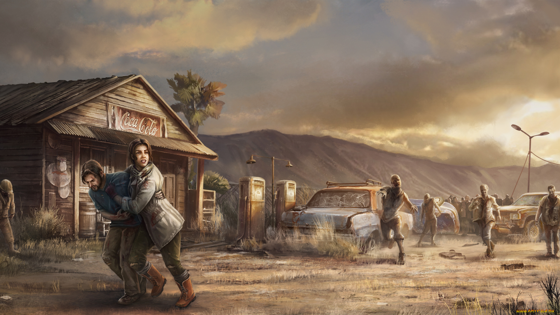 фэнтези, нежить, иной, мир, зомби, люди, выживание