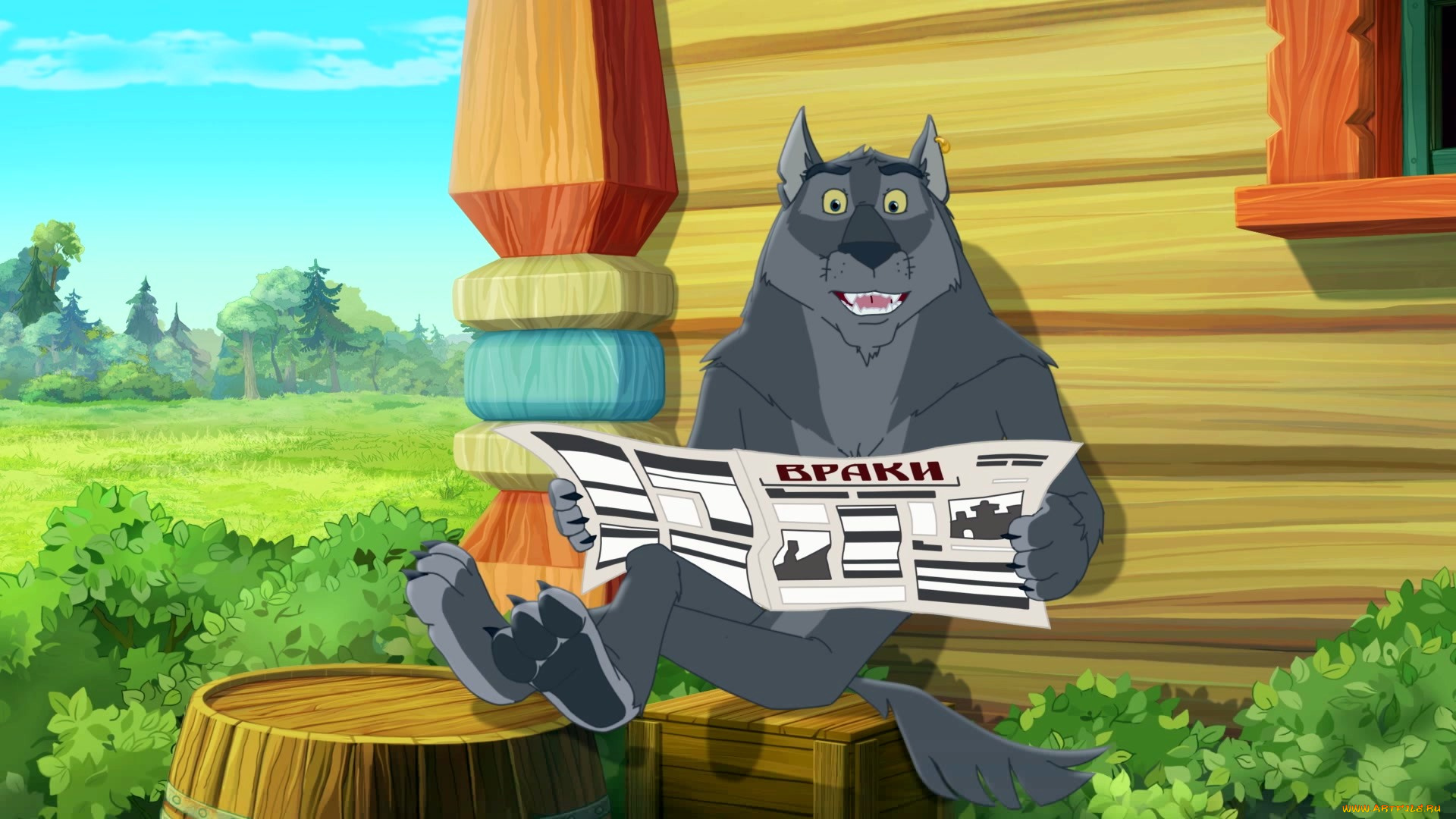 иван, царевич, и, серый, волк, 3, мультфильмы, газета, волк, природа