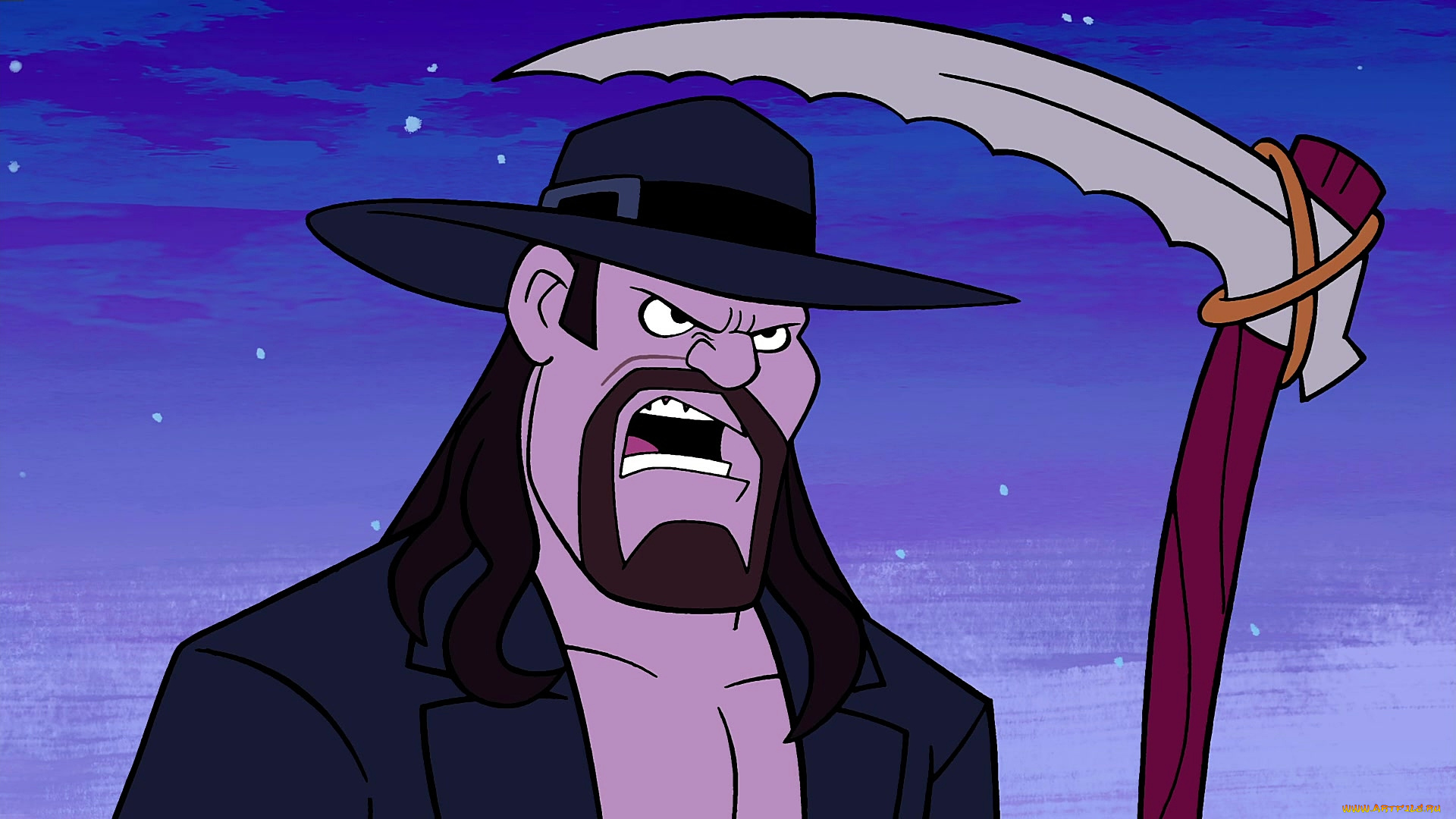 мультфильмы, the, flintstones, мужчина, коса, шляпа