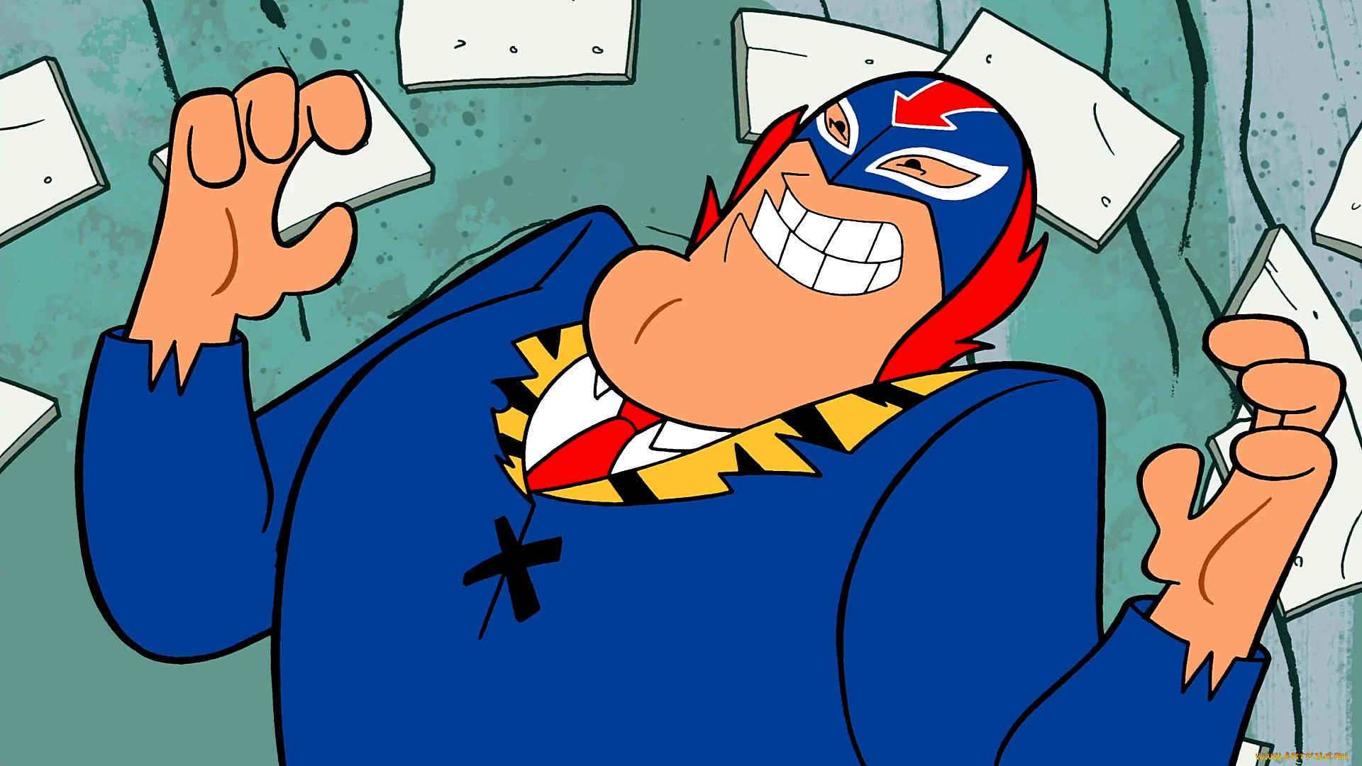 мультфильмы, the, flintstones, мужчина, маска, эмоции