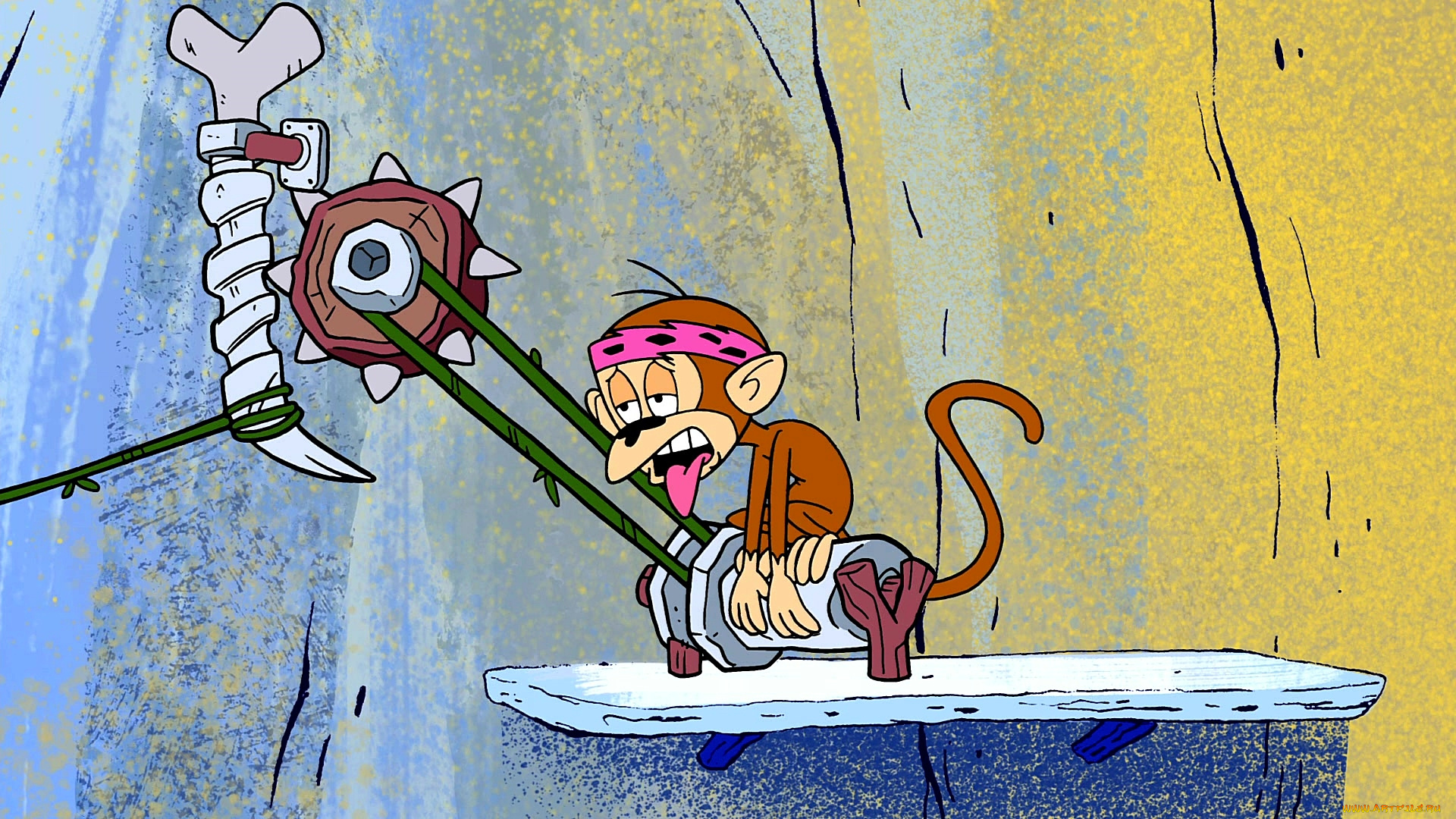 мультфильмы, the, flintstones, обезьяна