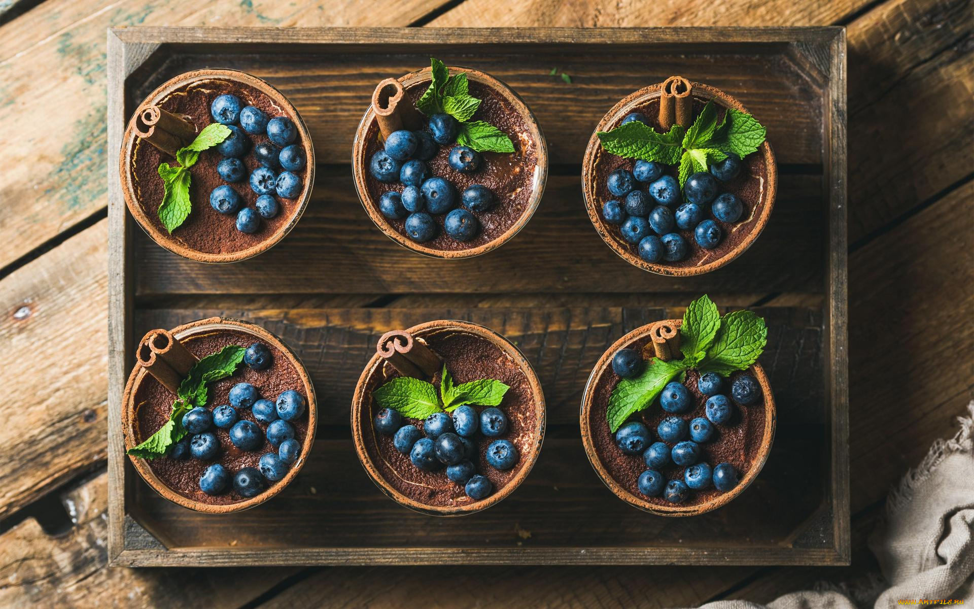 еда, мороженое, , десерты, черника, ягоды, какао, маскарпоне, мята