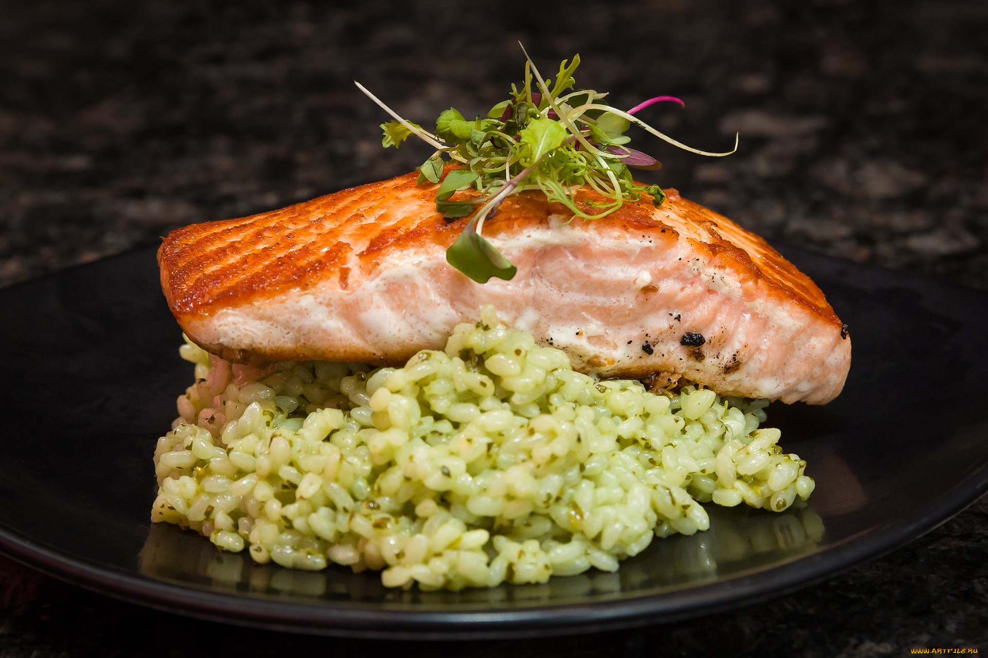 еда, рыбные, блюда, , с, морепродуктами, снедь