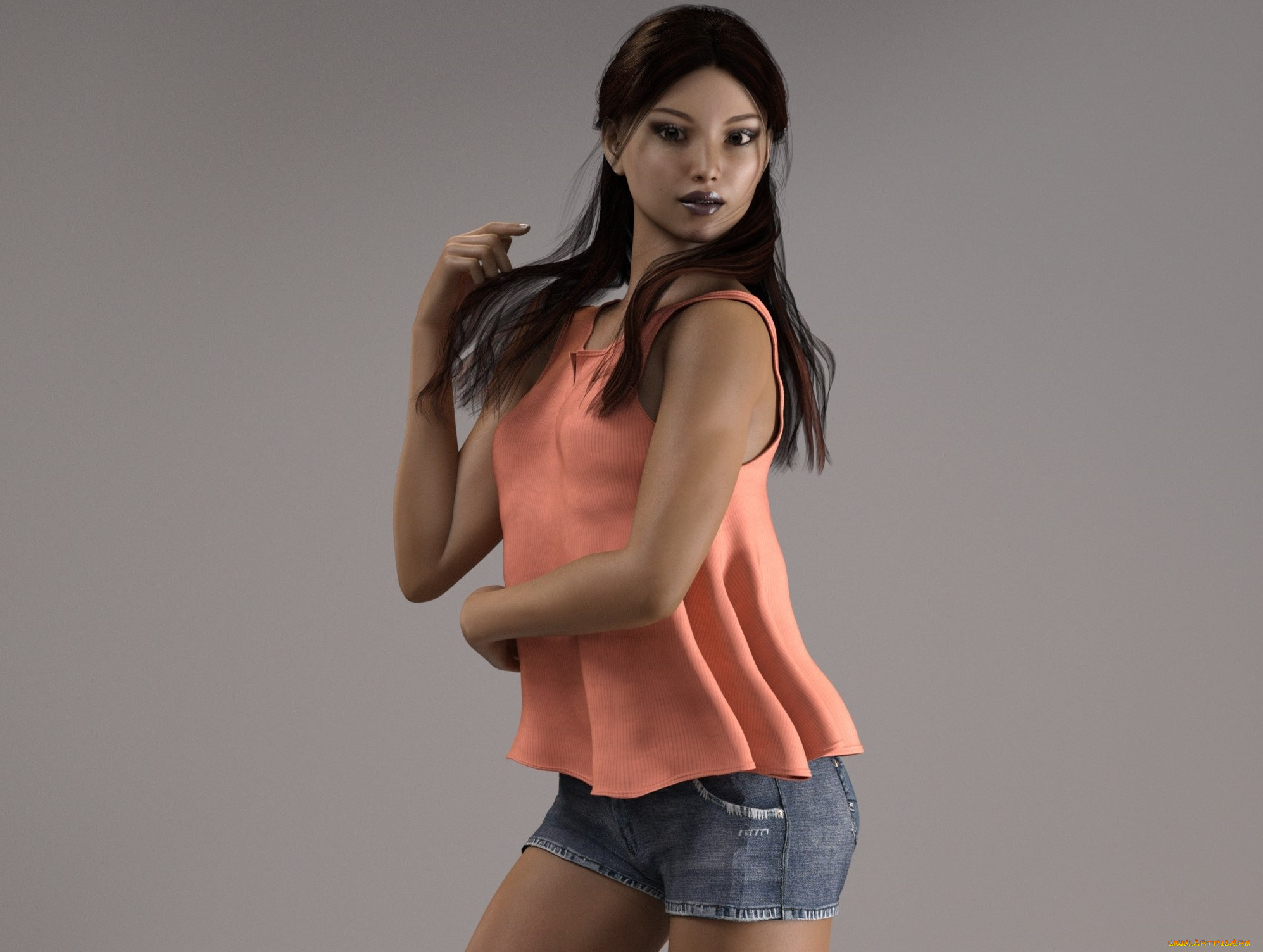 3д, графика, люди, , people, фон, взгляд, девушка