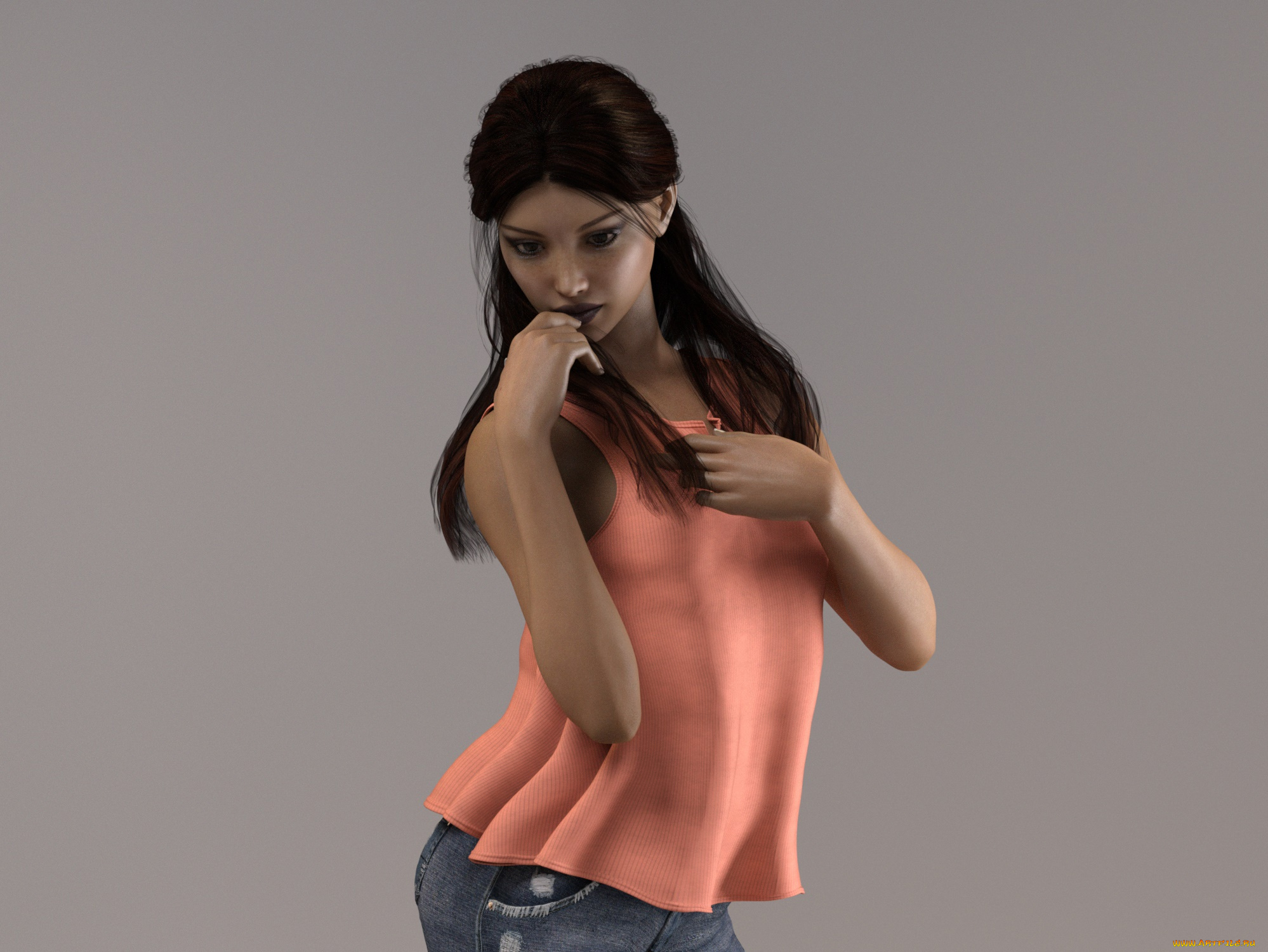 3д, графика, люди, , people, девушка, взгляд, фон