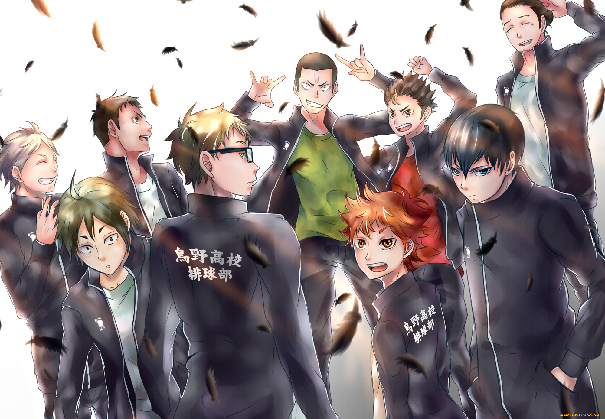 аниме, haikyuu, карасуно