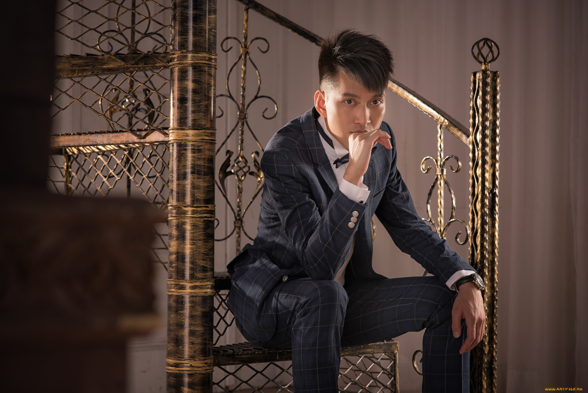 мужчины, -, unsort, парень, поза, взгляд