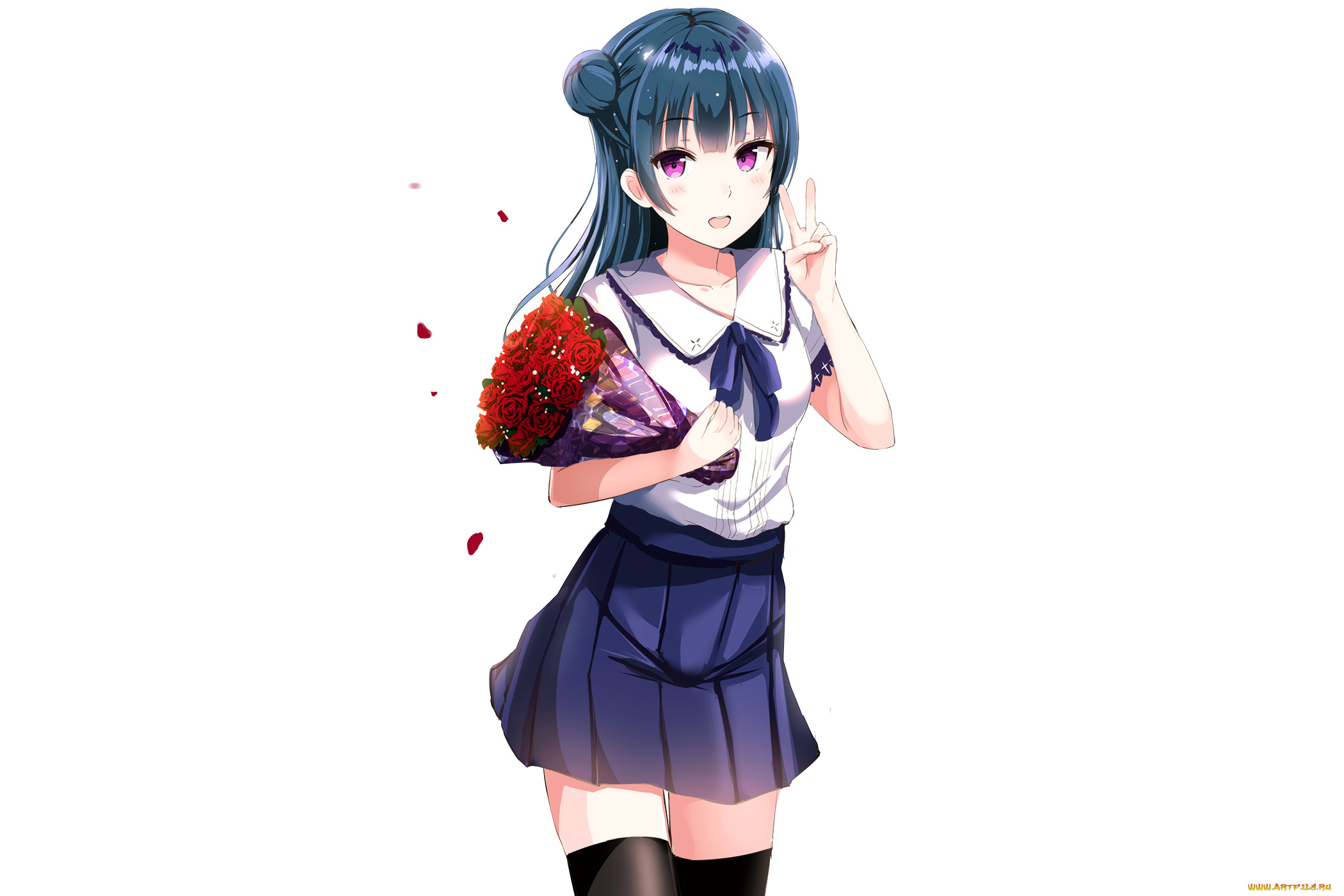 аниме, love, live, , school, idol, project, взгляд, девушка, фон
