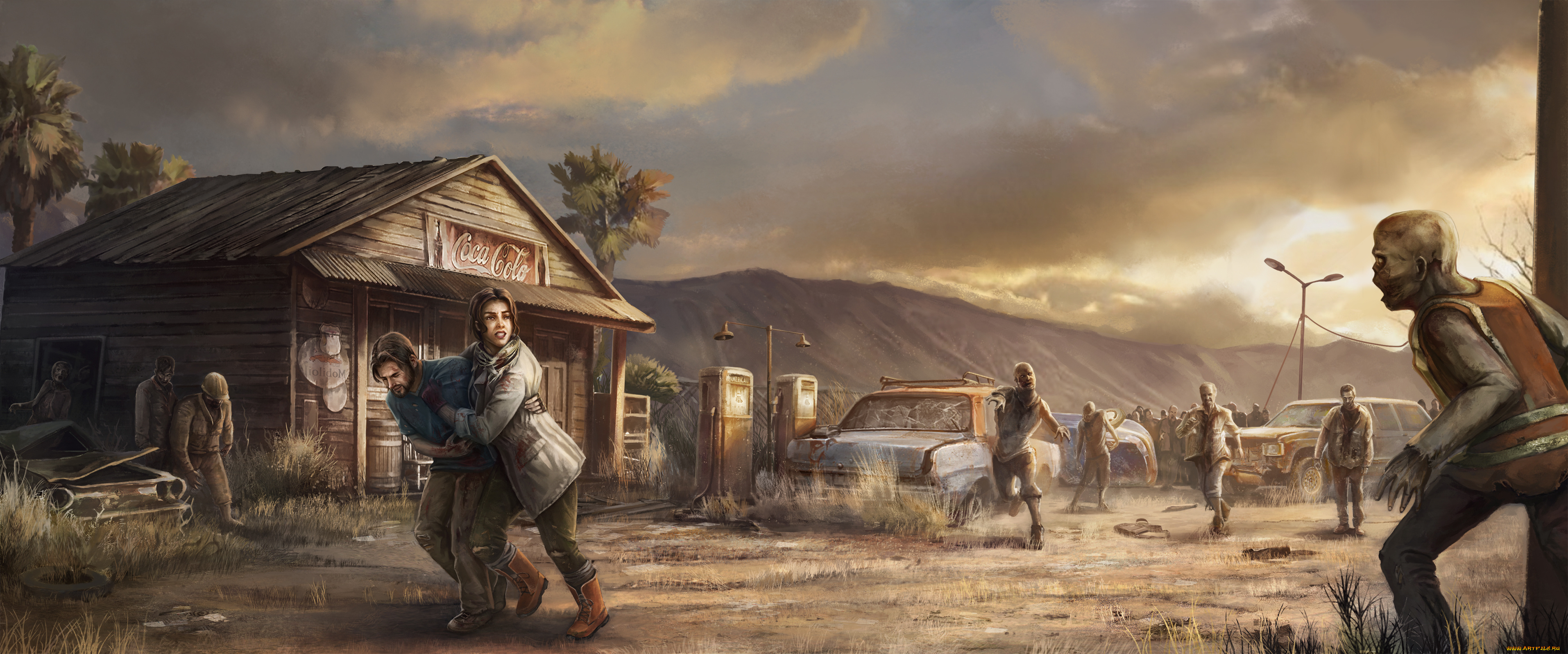 фэнтези, нежить, иной, мир, зомби, люди, выживание