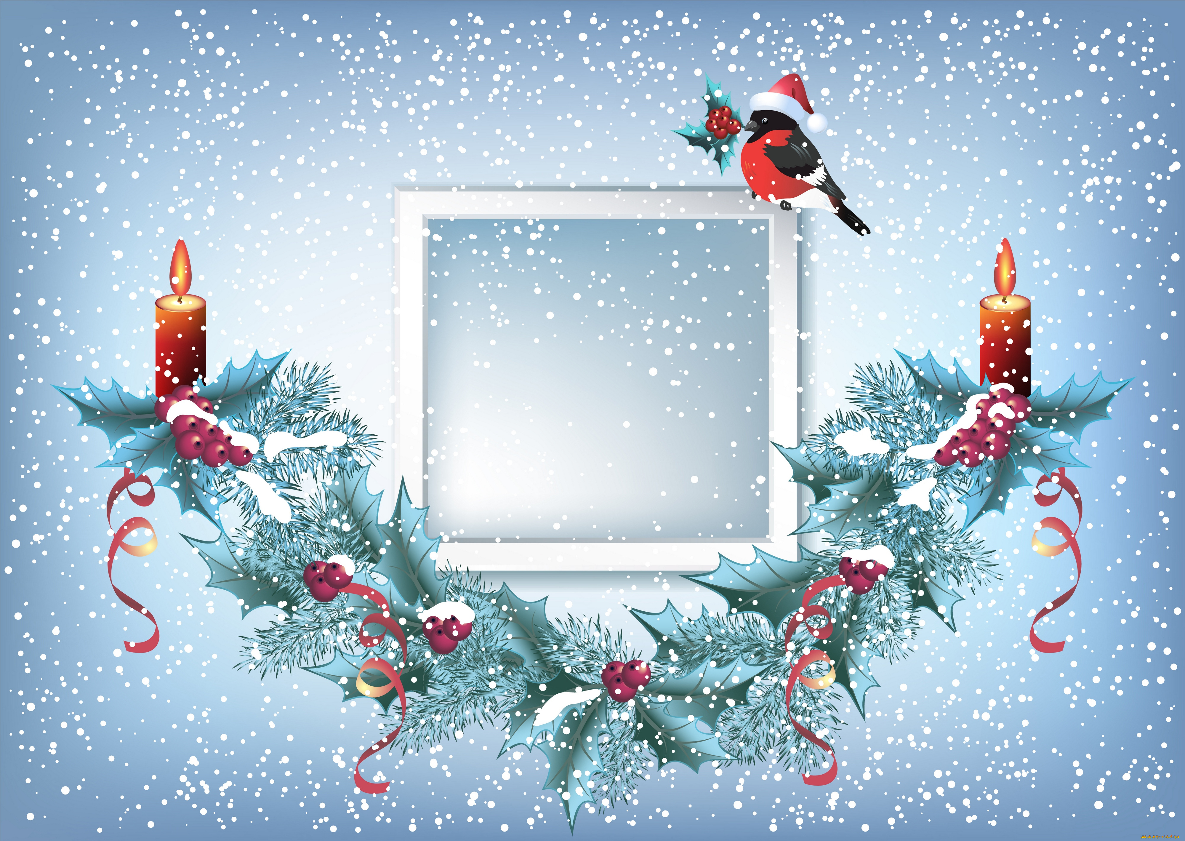 праздничные, векторная, графика, , новый, год, снегири, гирлянда, новый, год, графика