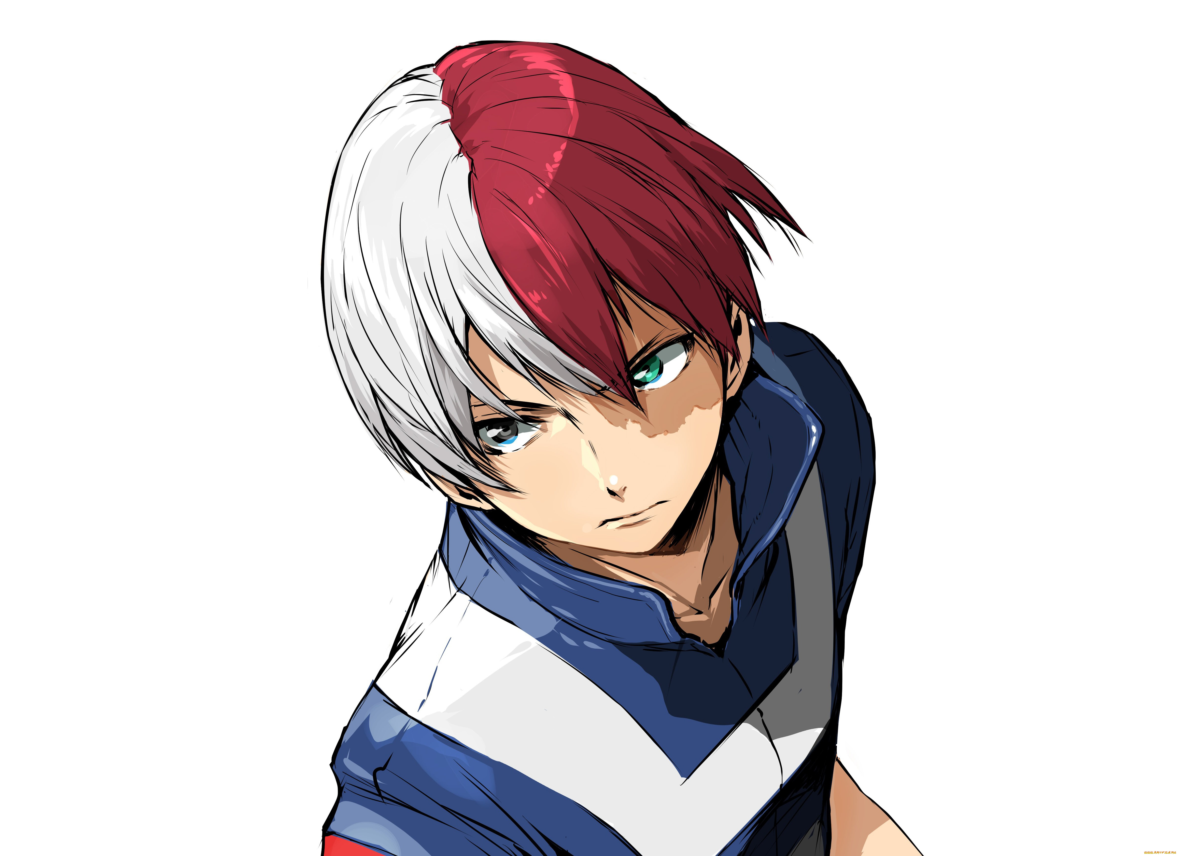 аниме, boku, no, hero, academia, тодороки