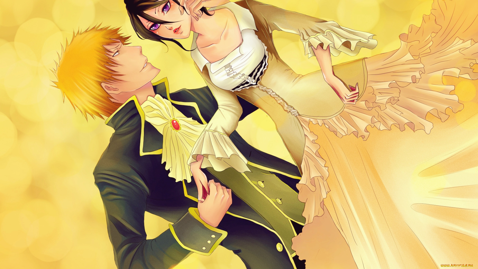 аниме, bleach, ичиго, рукия