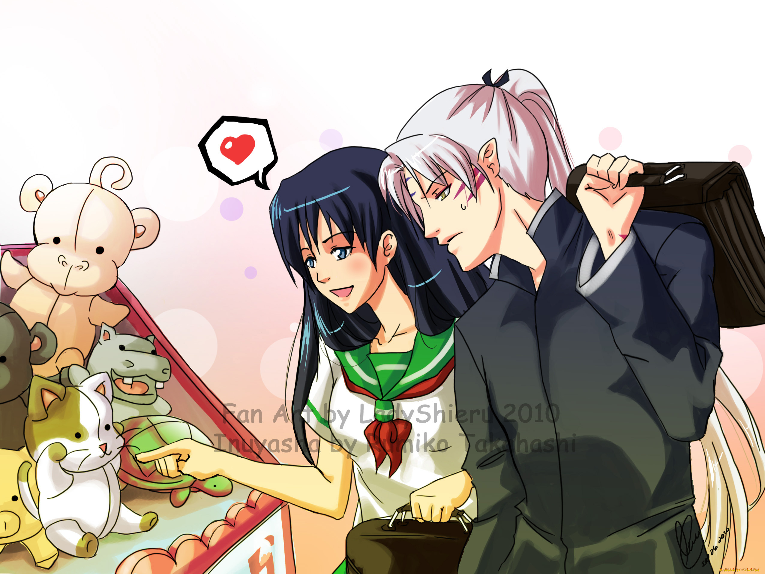 аниме, inuyasha, кагоме, сешоумару