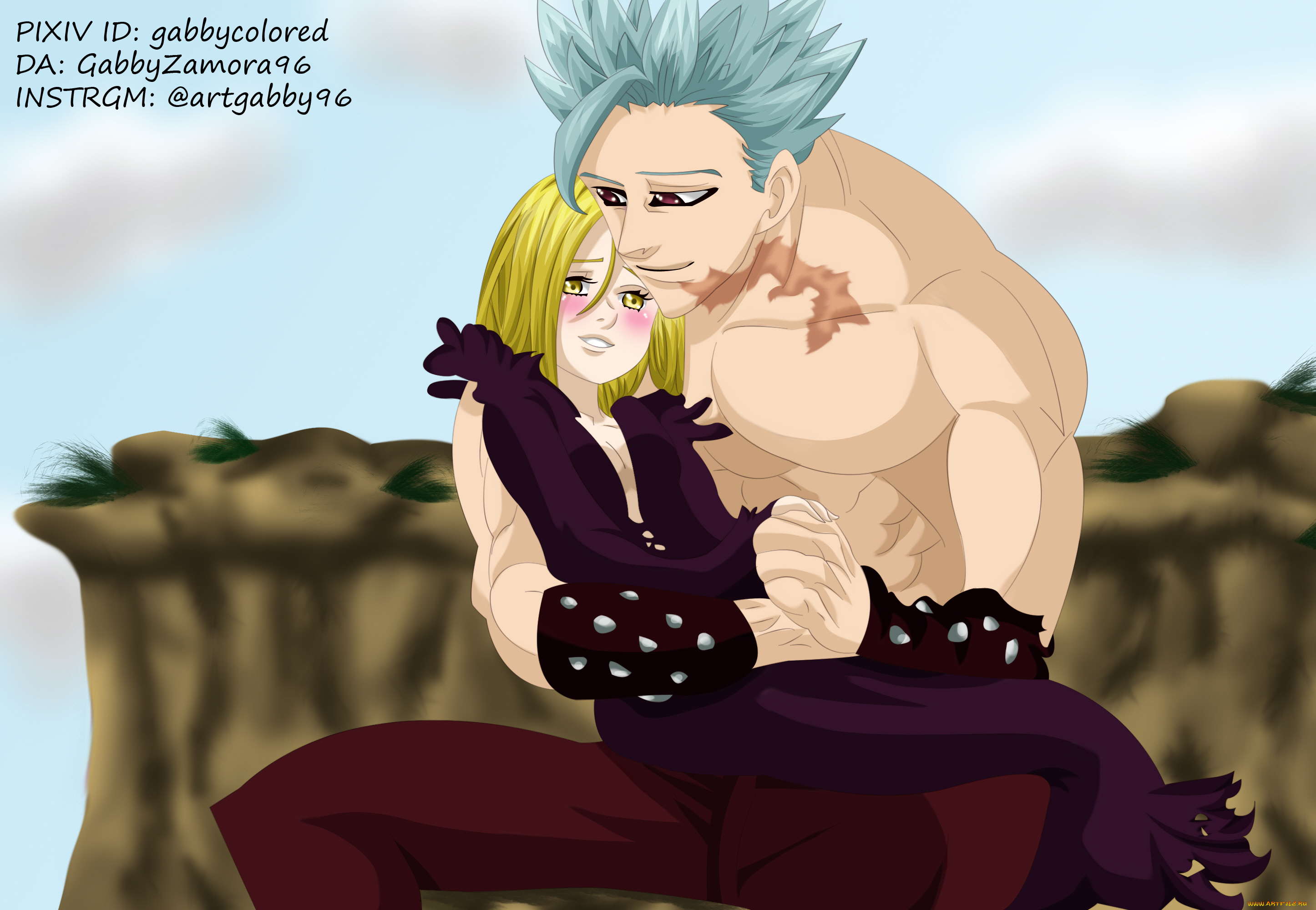 аниме, nanatsu, no, taizai, элейн, бан