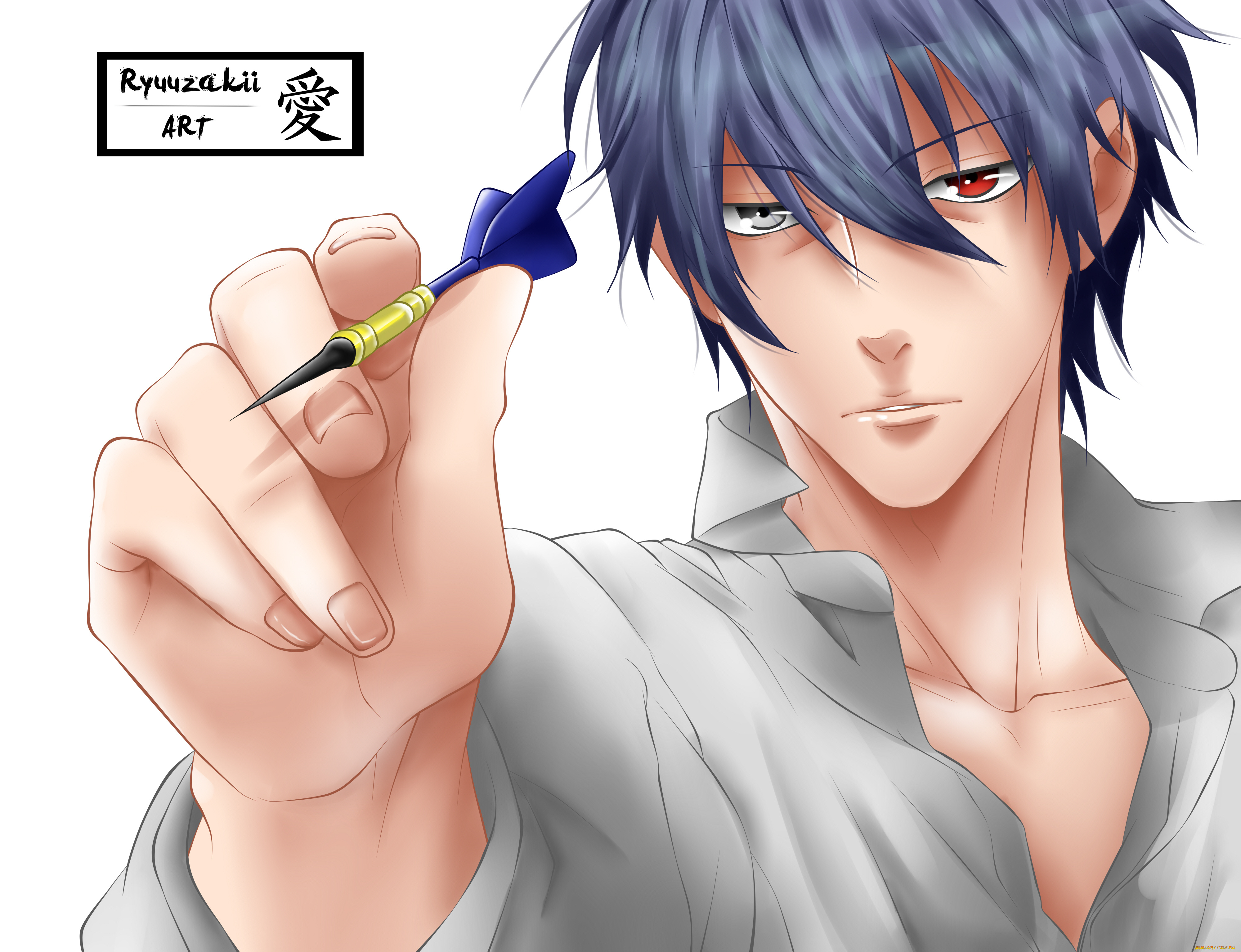 аниме, unknown, , другое, , дротик, парень