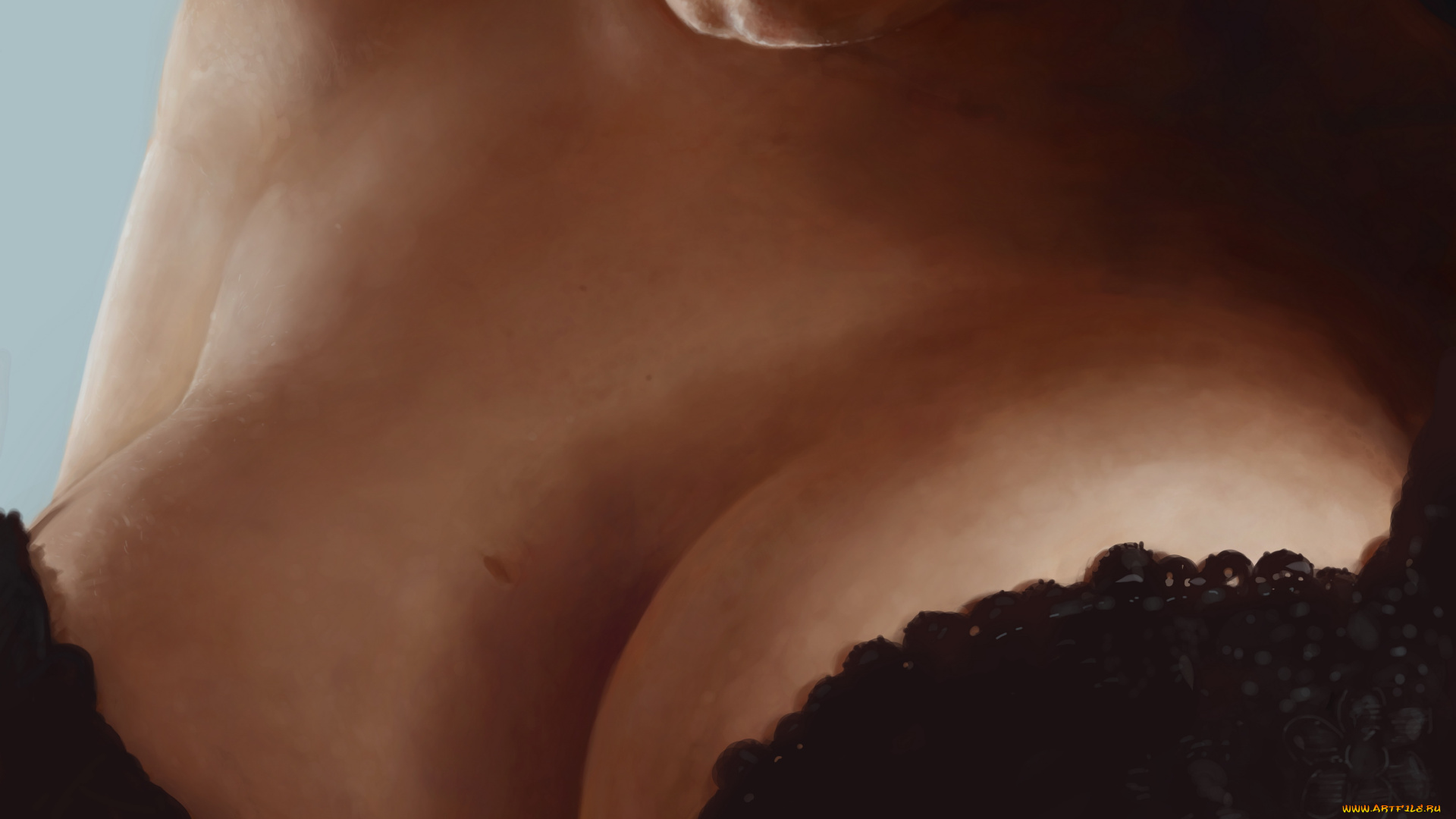 рисованное, люди, девушка, фон