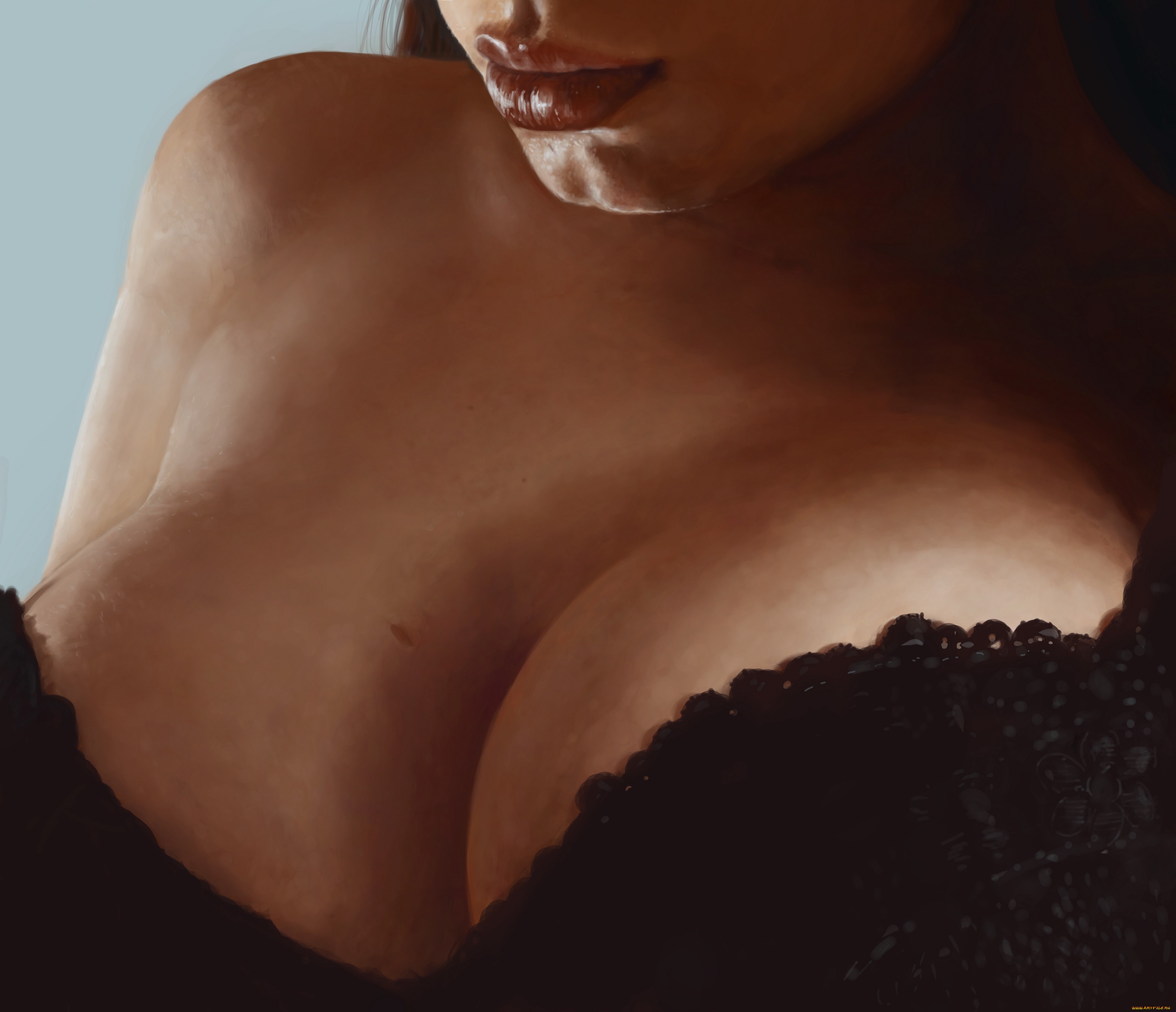 рисованное, люди, девушка, фон